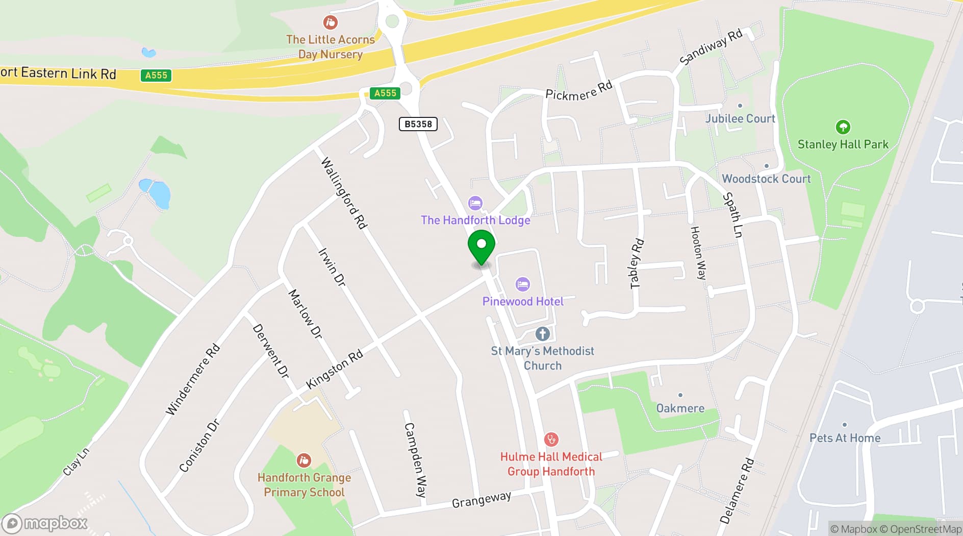 Map showing Best Western Pinewood Manchester Airport - Wilmslow Hotel