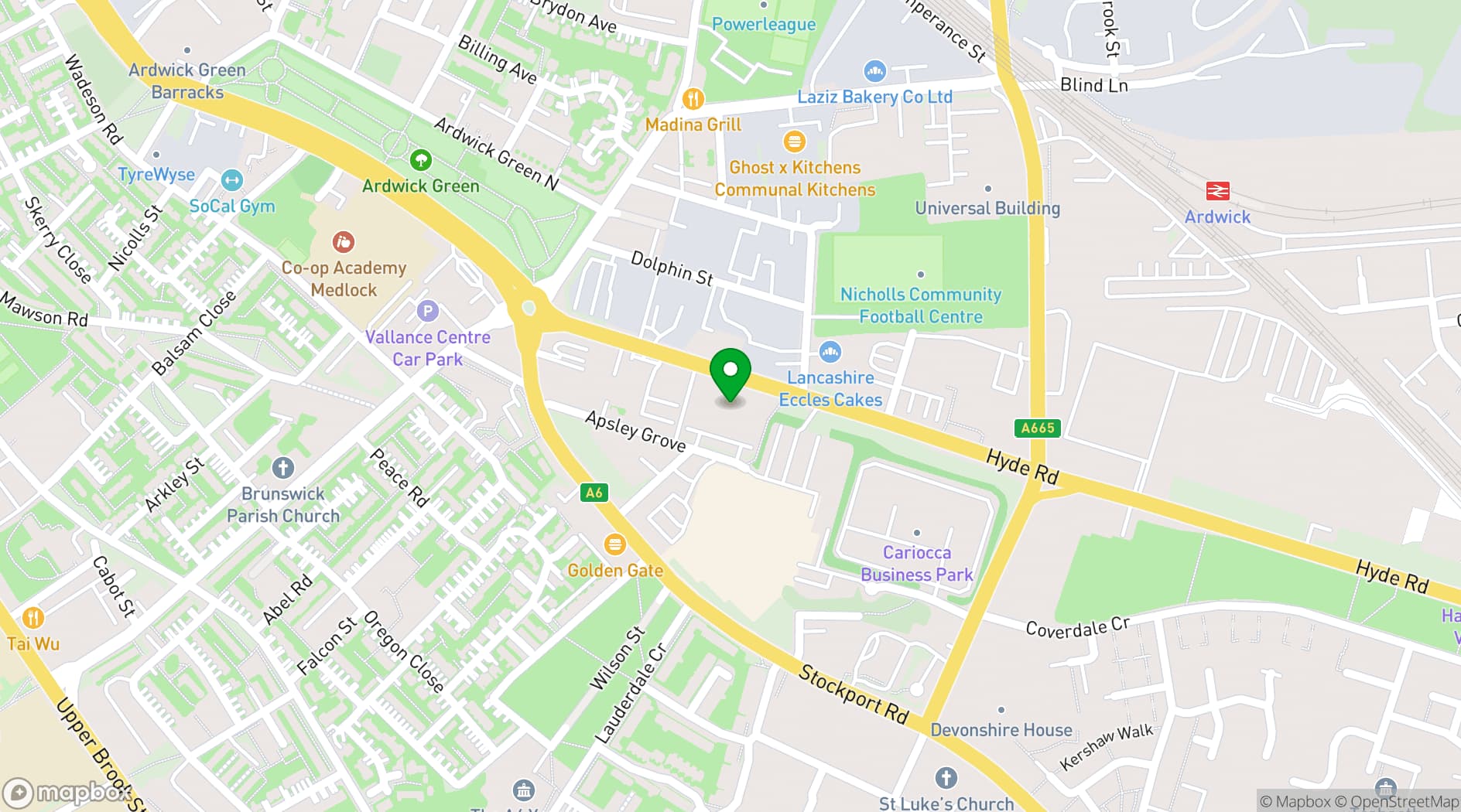 Map showing 0161 Studios