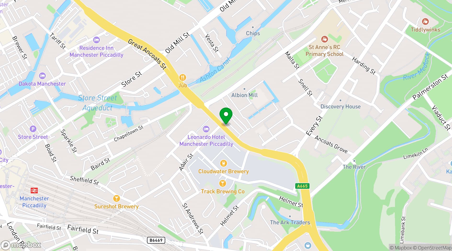 Map showing Colony Fabrica