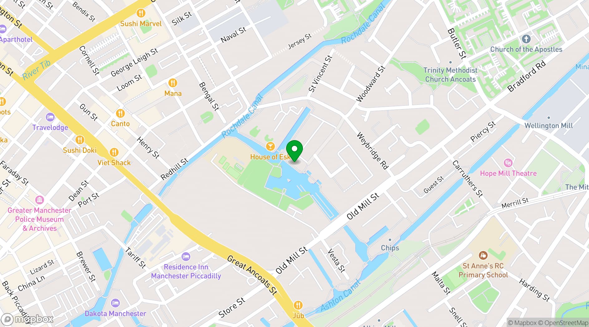 Map showing Finders Keepers
