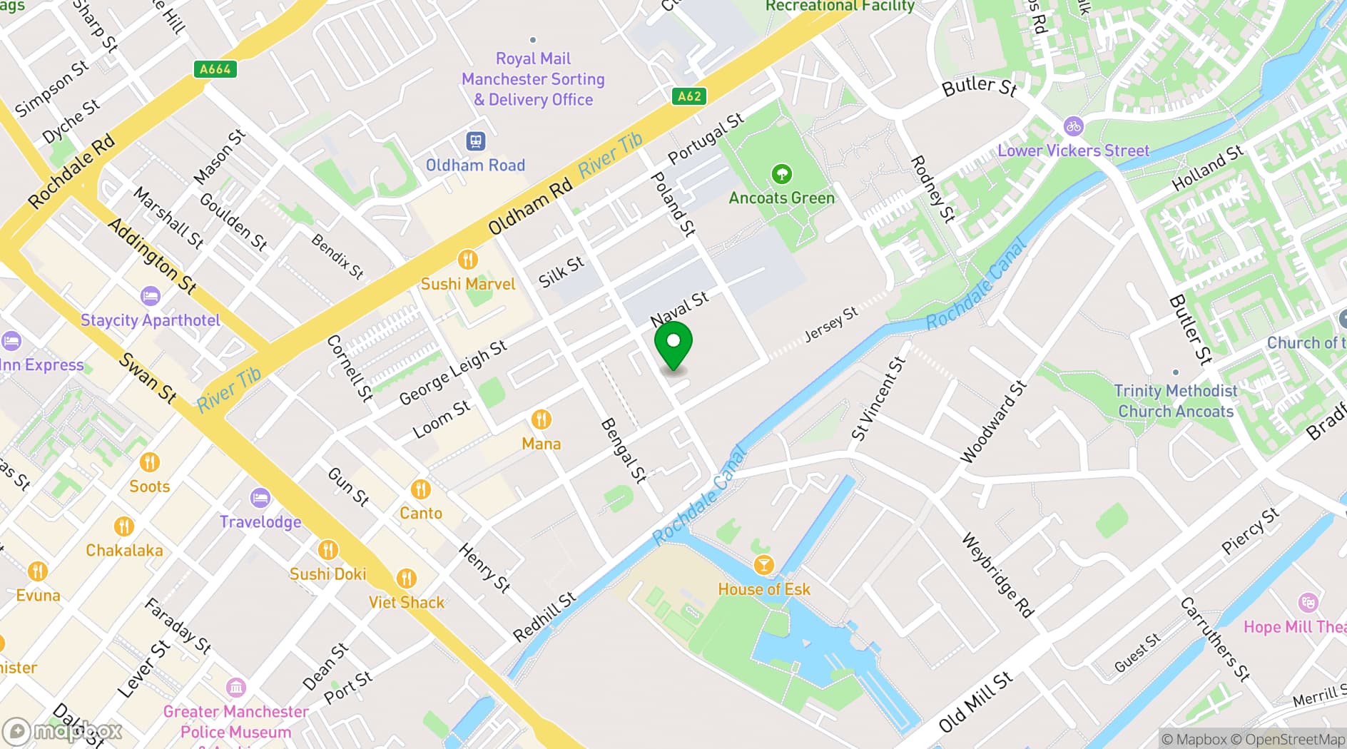 Map showing Spectrum Studios