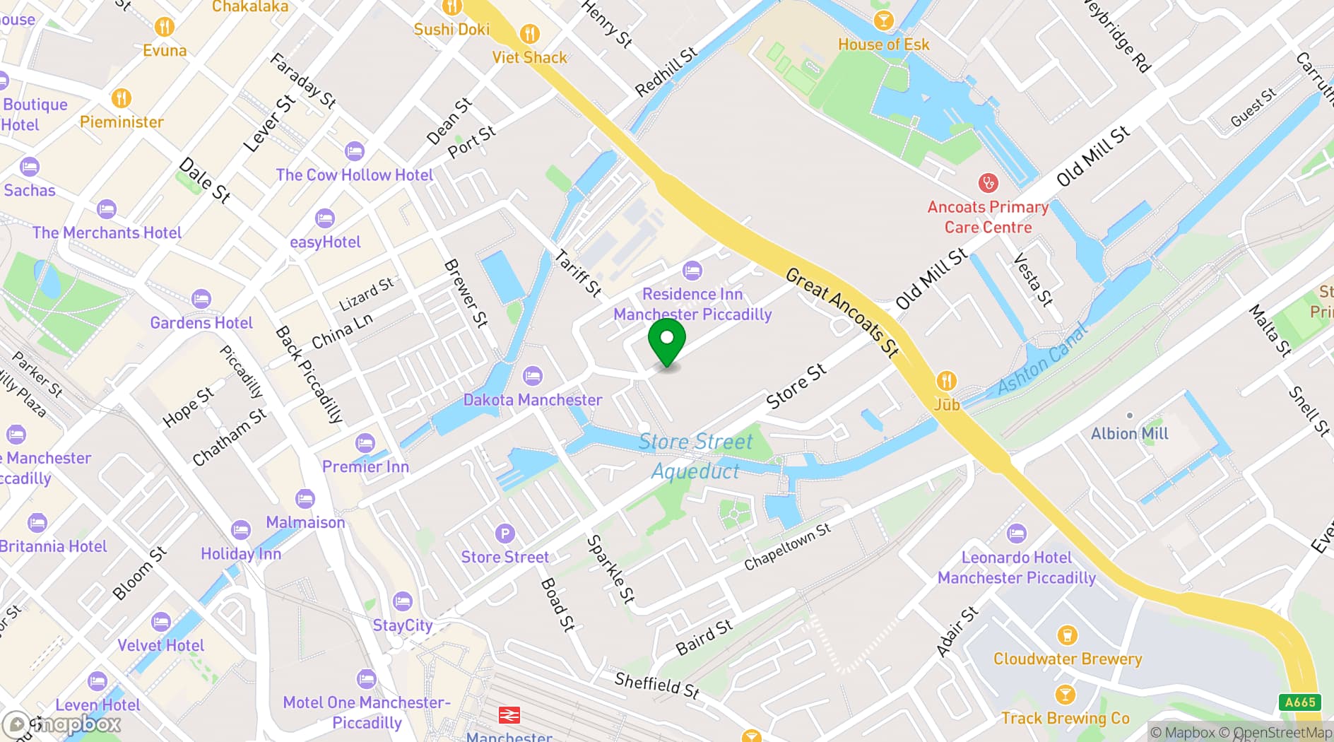 Map showing Diecast
