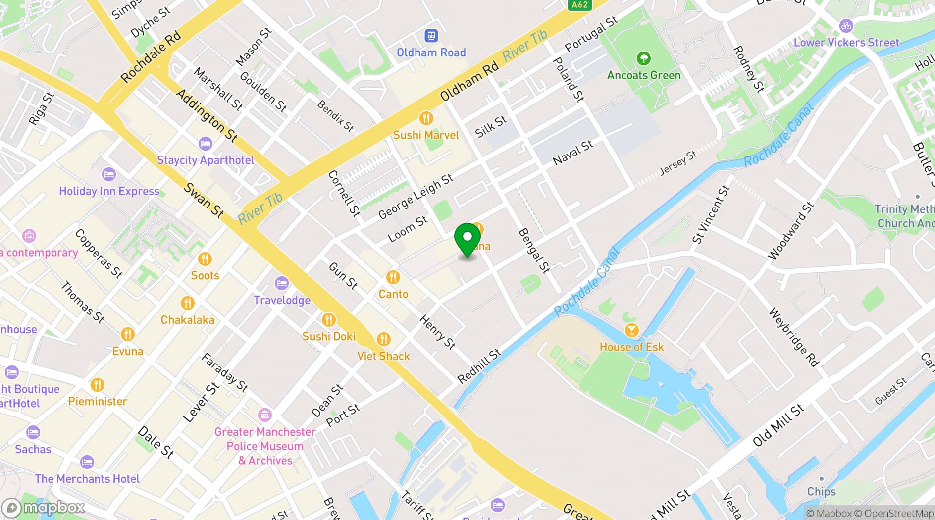 Map showing Colony Jactin House