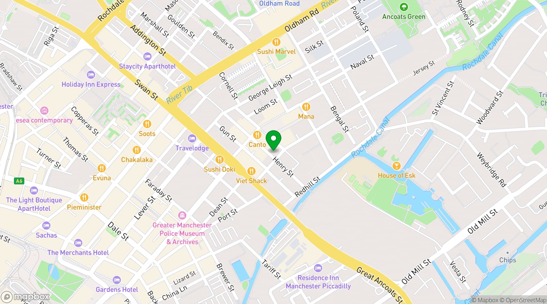 Map showing Development Kitchen & Venue Hire