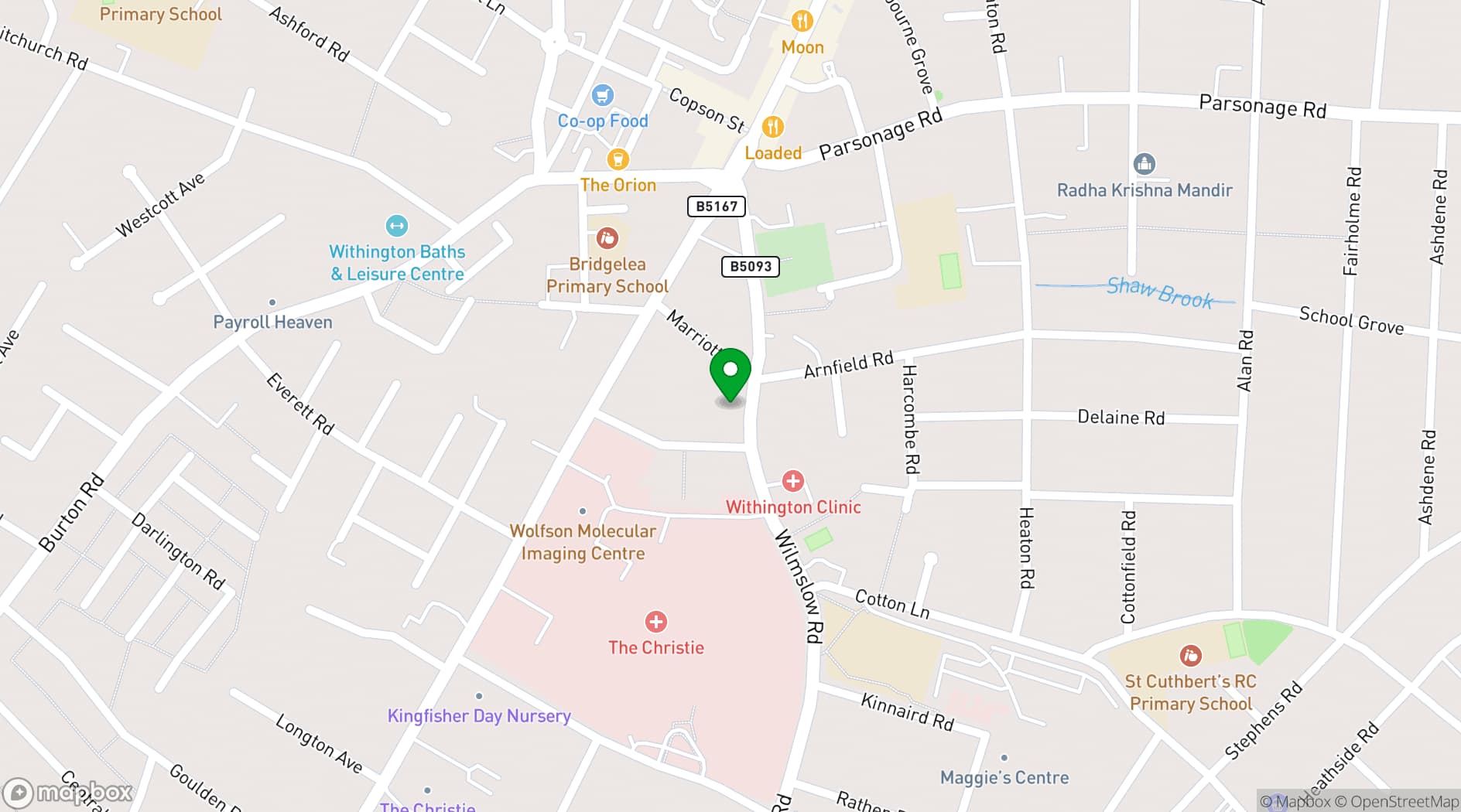 Map showing Red Lion