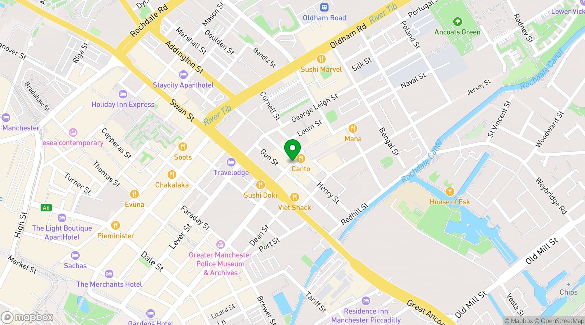 Map showing Hallé at St Michael's
