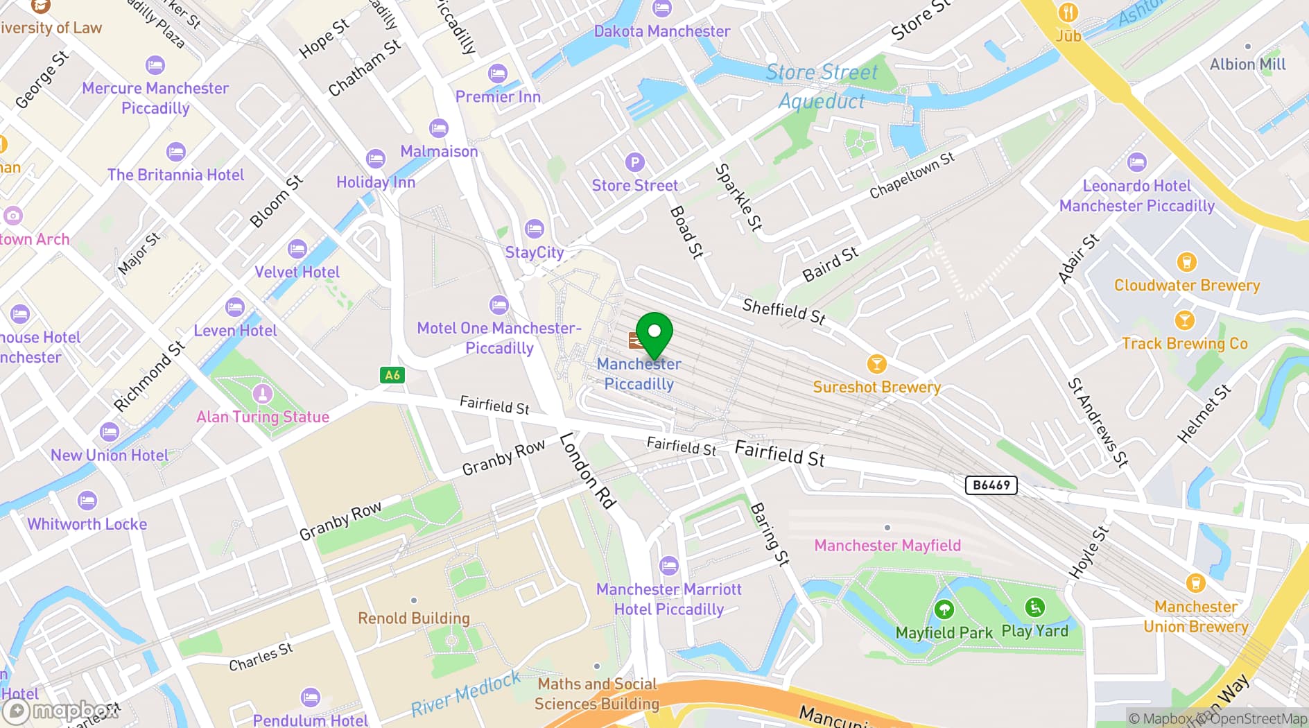 Map showing Galleon Studios