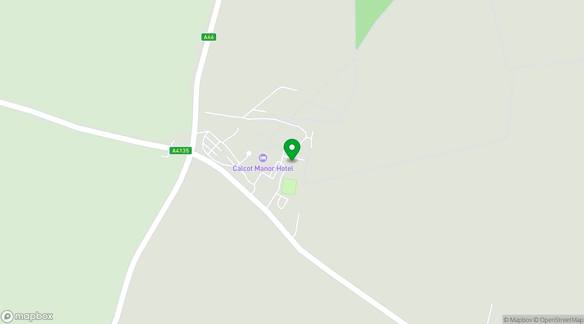 Map showing Calcot & Spa