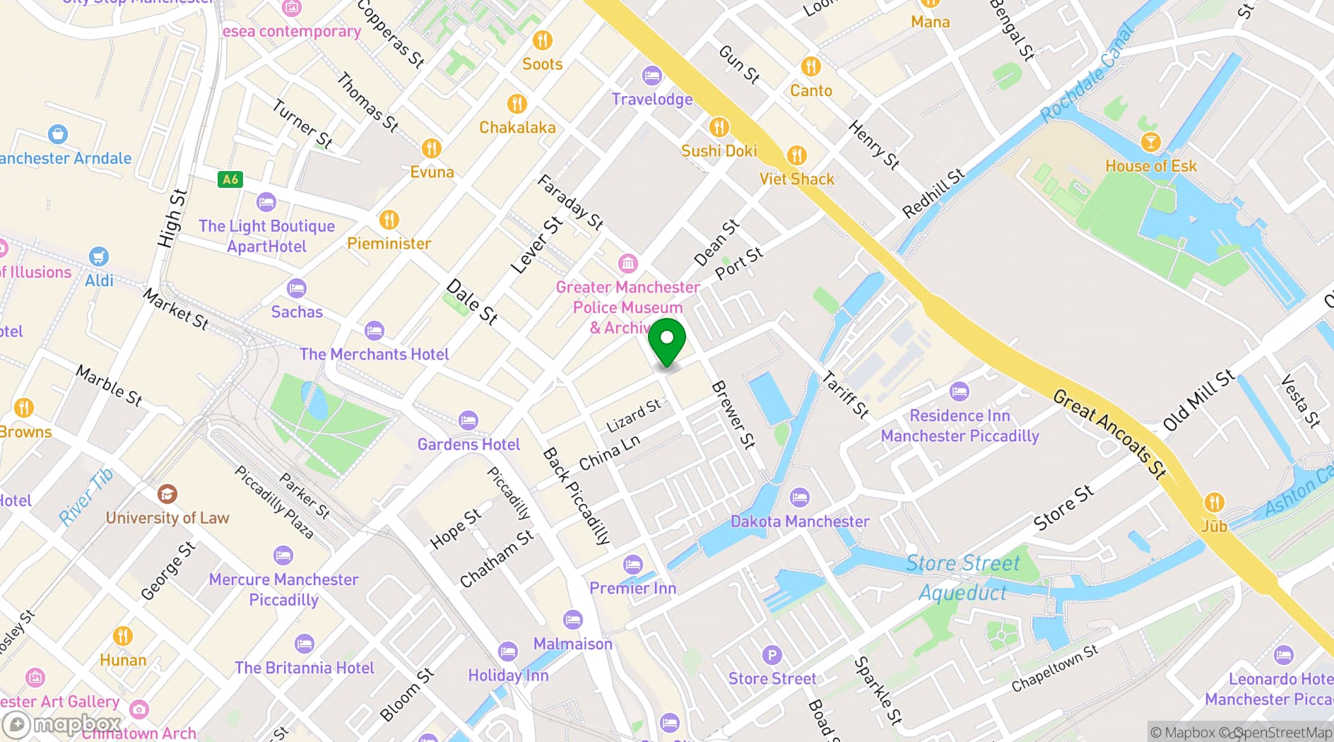Map showing The Pen and Pencil