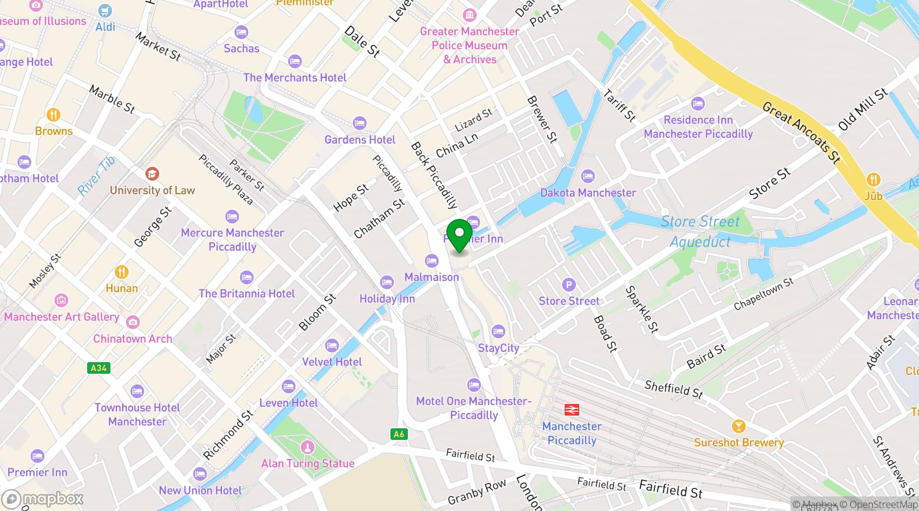 Map showing 111 Piccadilly