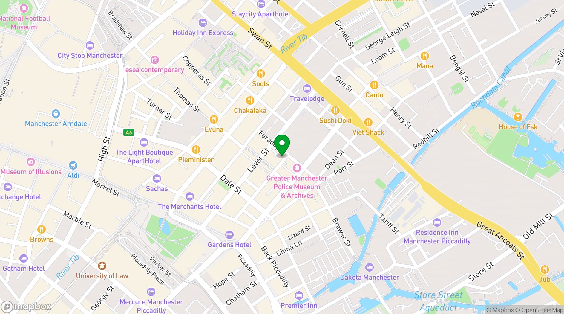 Map showing Studio Bee, Dance, Art &amp; Photography