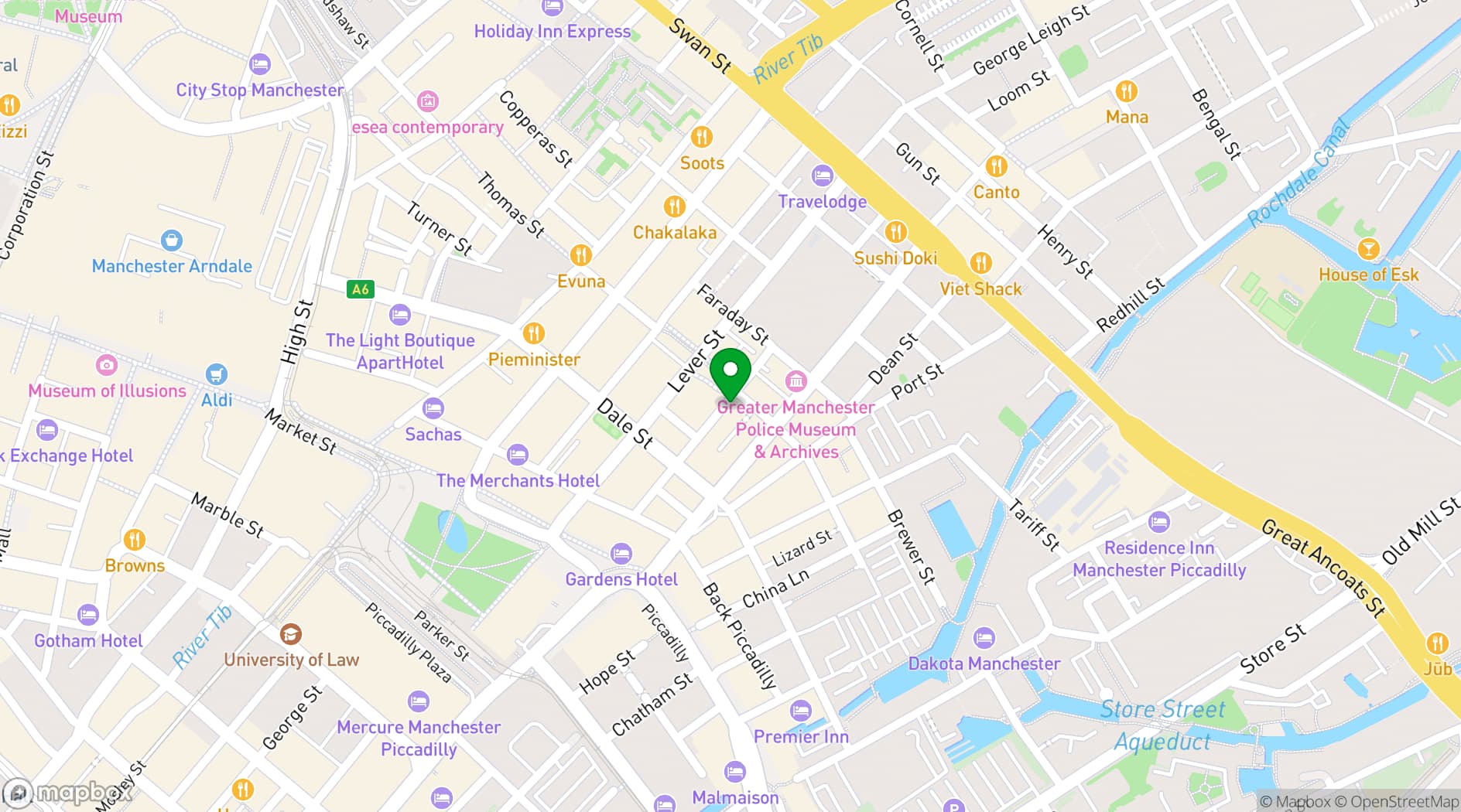 Map showing TUSK