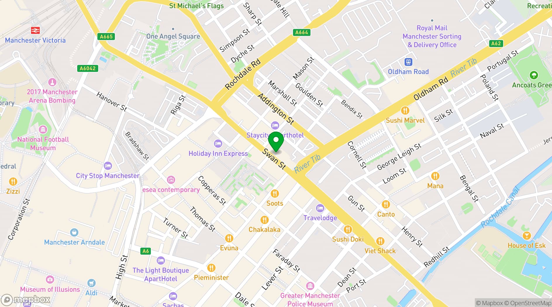Map showing Hideout