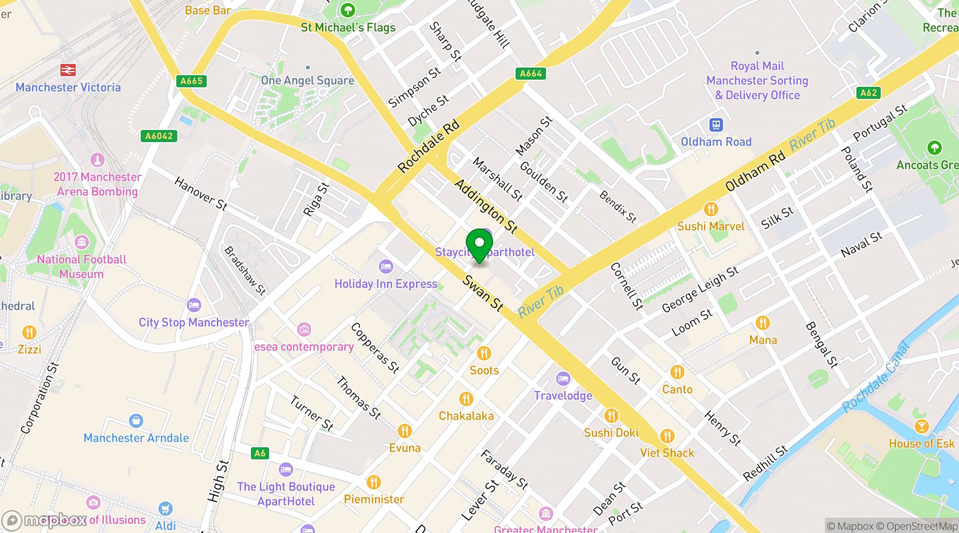 Map showing THE NEW CROSS X