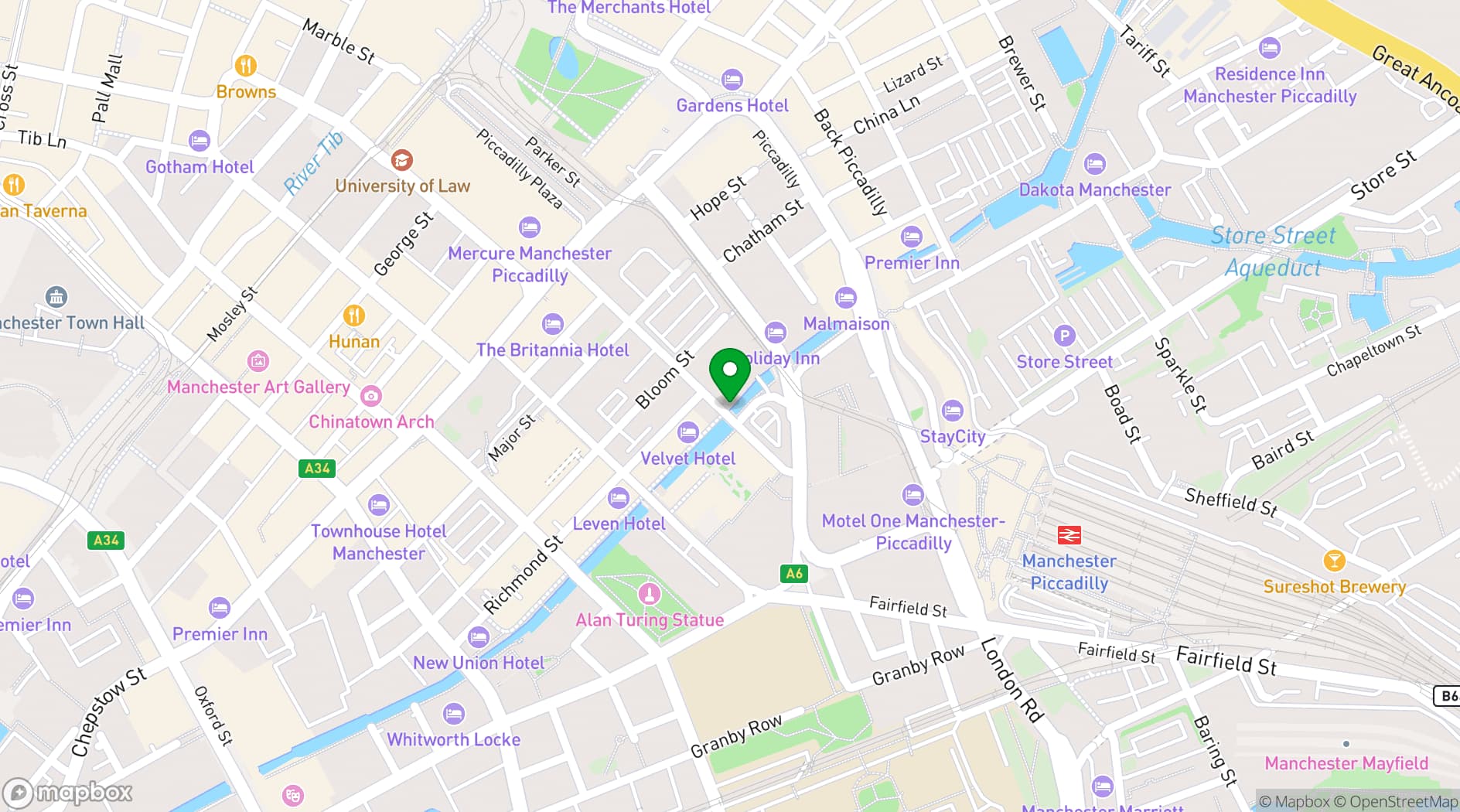 Map showing The Beeswing