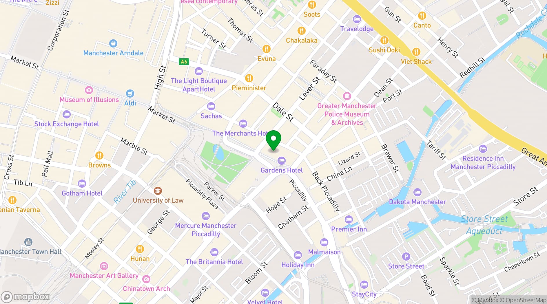 Map showing No 49 Piccadilly