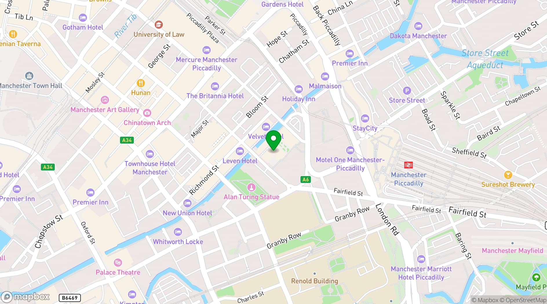 Map showing Salon Madre