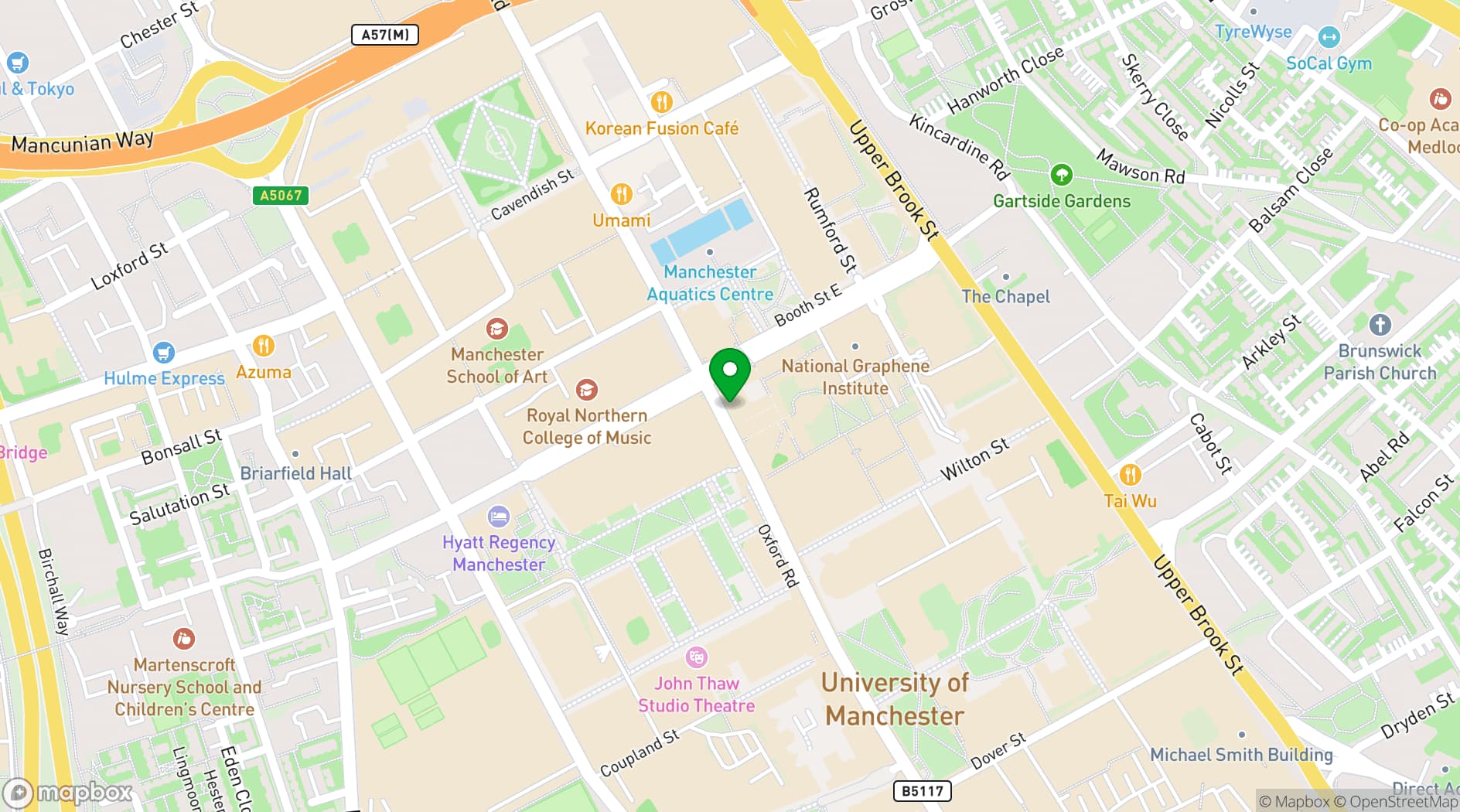 Map showing Manchester Deaf Centre