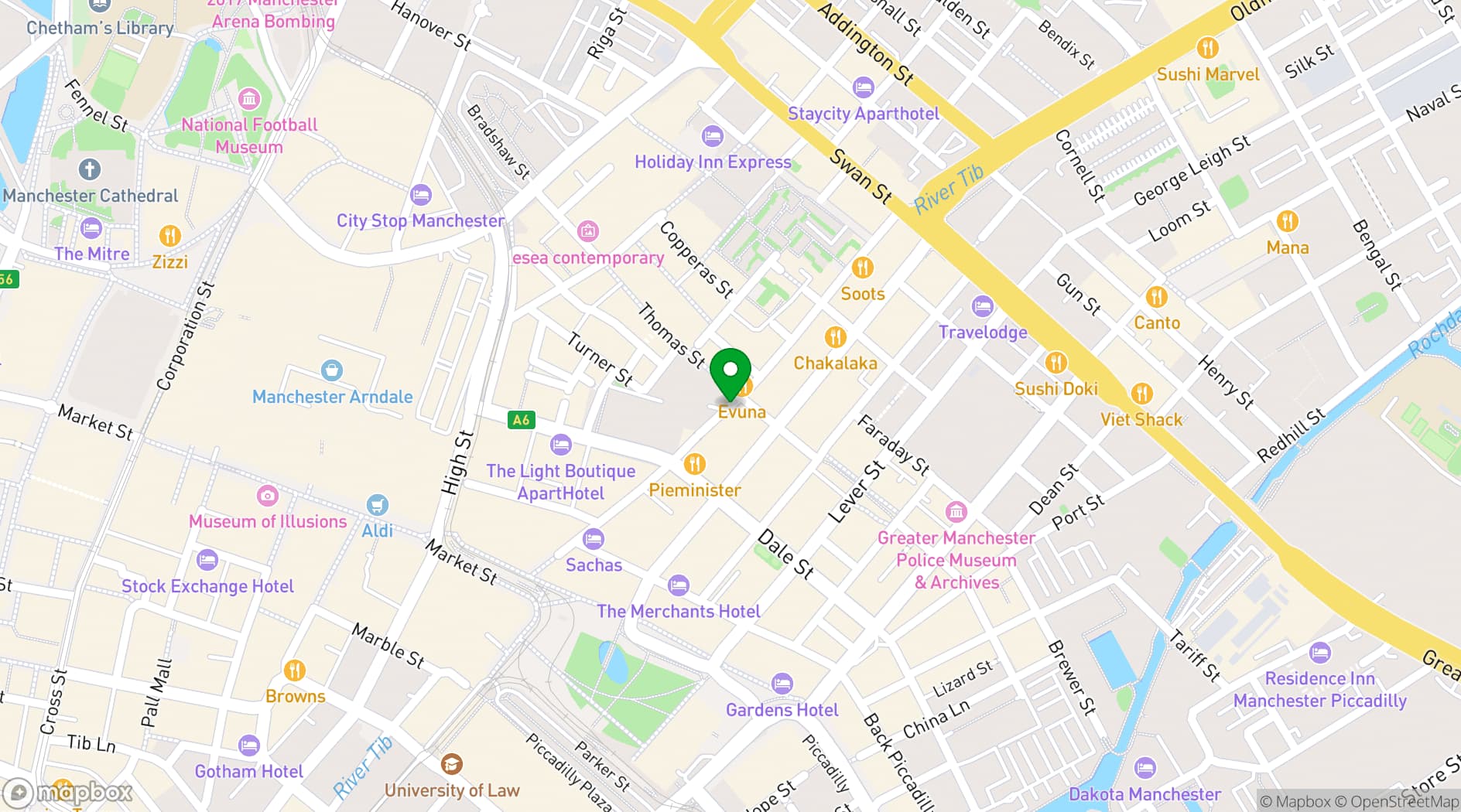 Map showing Dive NQ