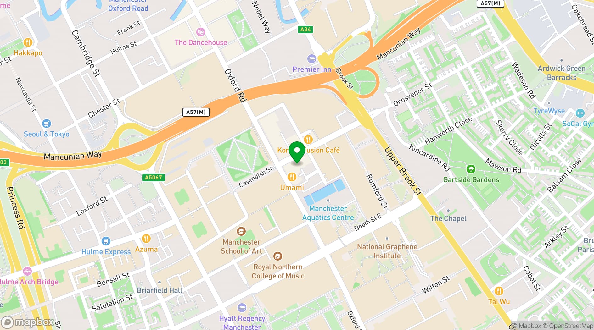 Map showing The Deaf Institute