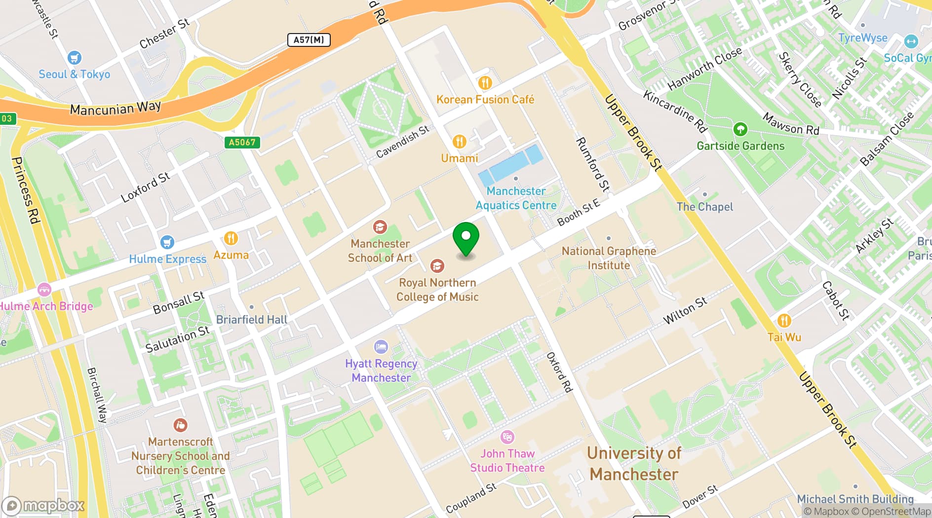 Map showing RNCM Concert Hall