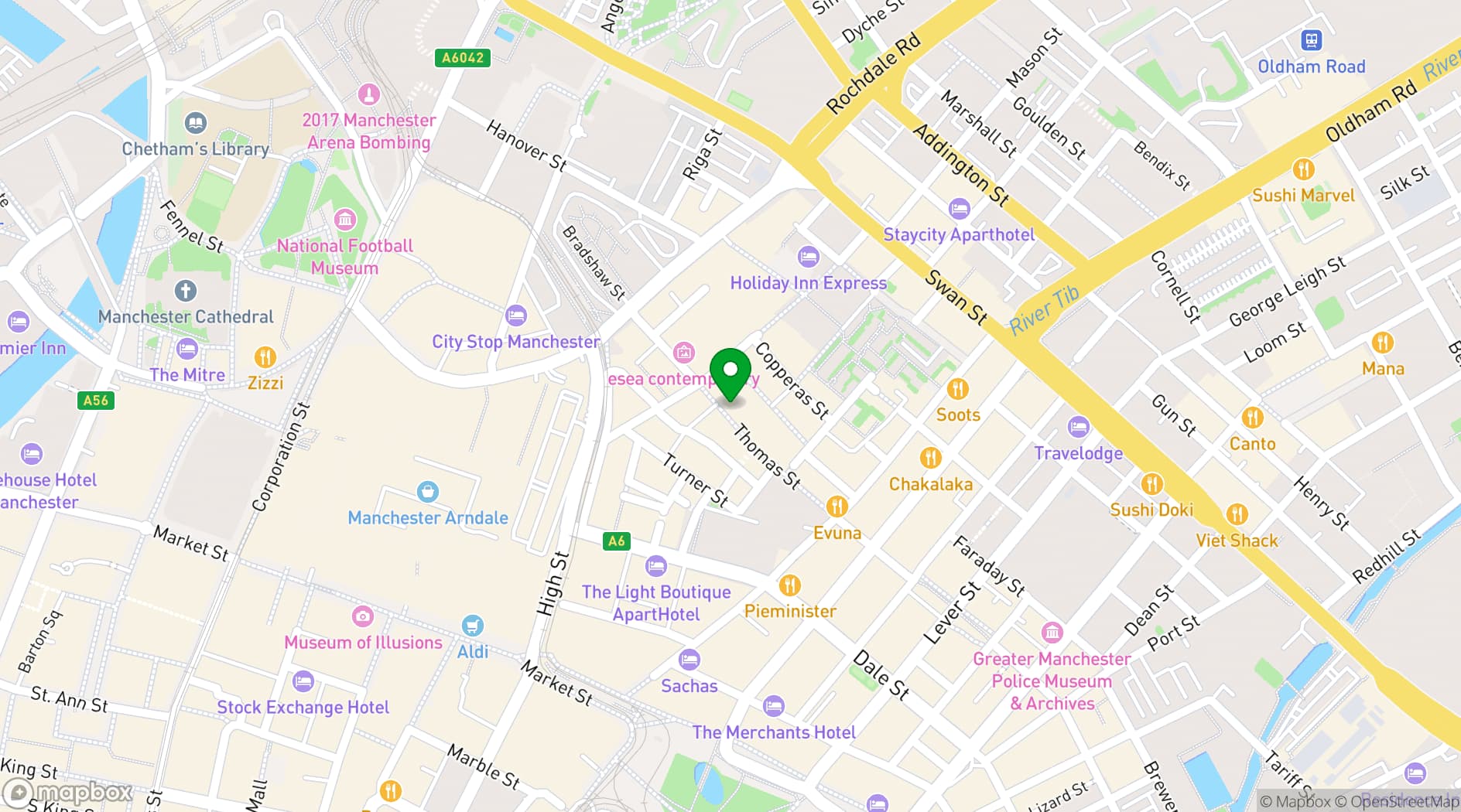Map showing The Bay Horse Tavern