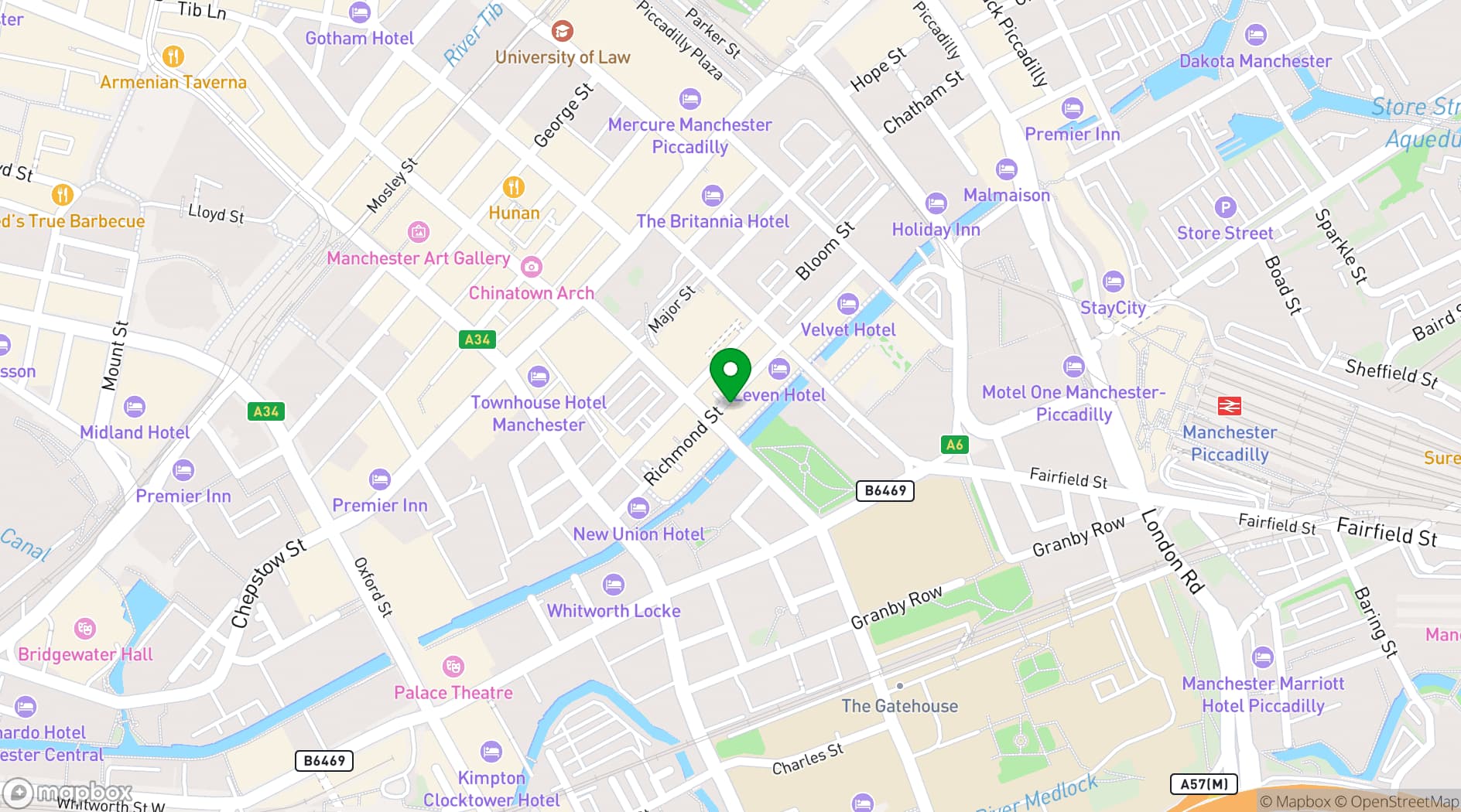 Map showing Iconic Bar
