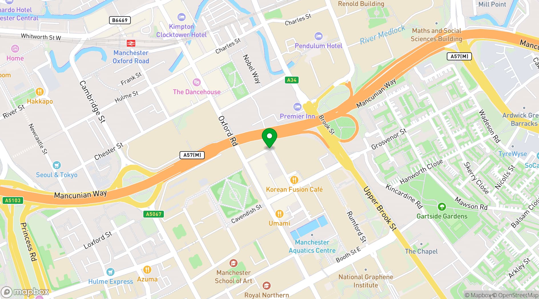 Map showing King's House Conference Centre