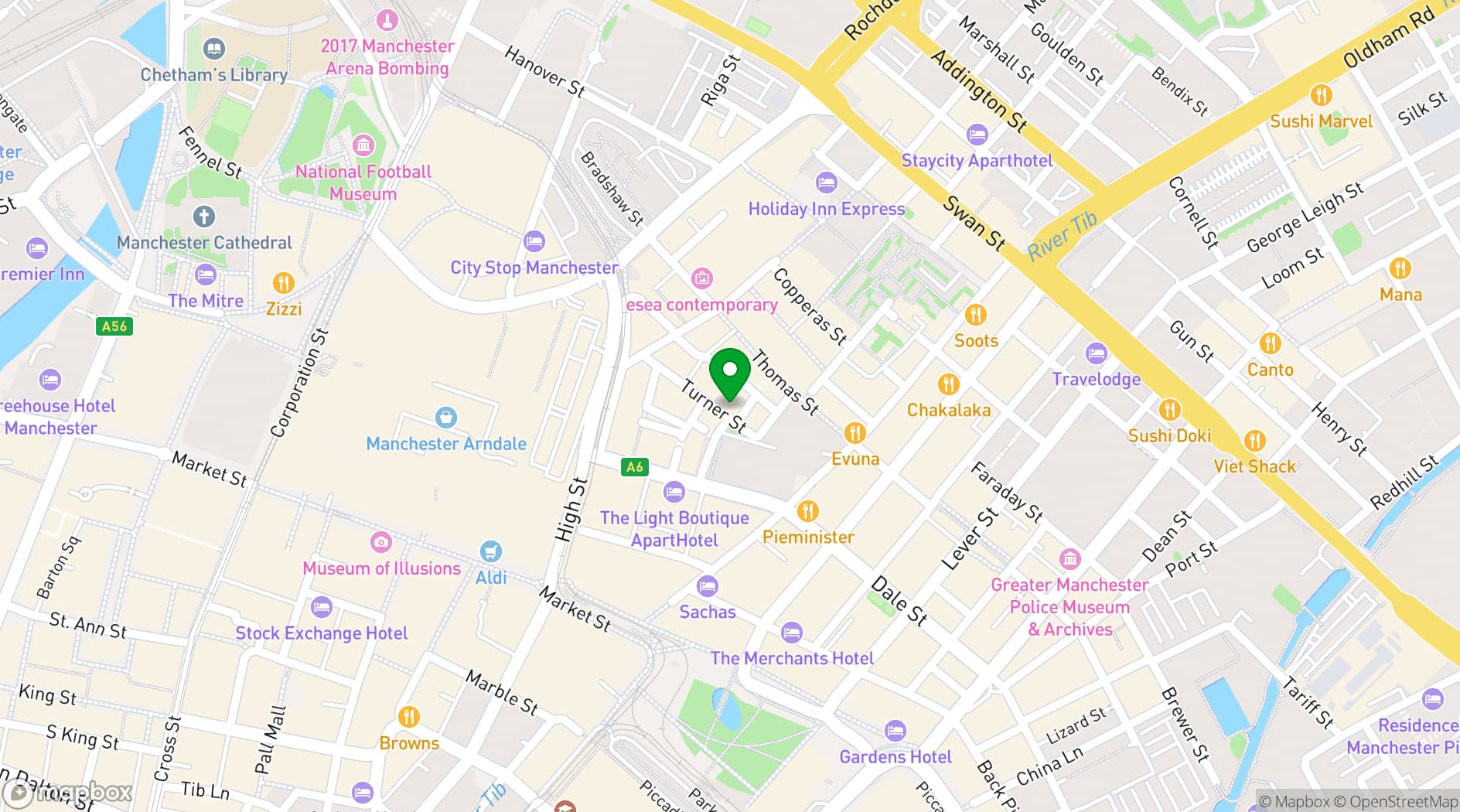 Map showing PUPA Restaurant & Bar