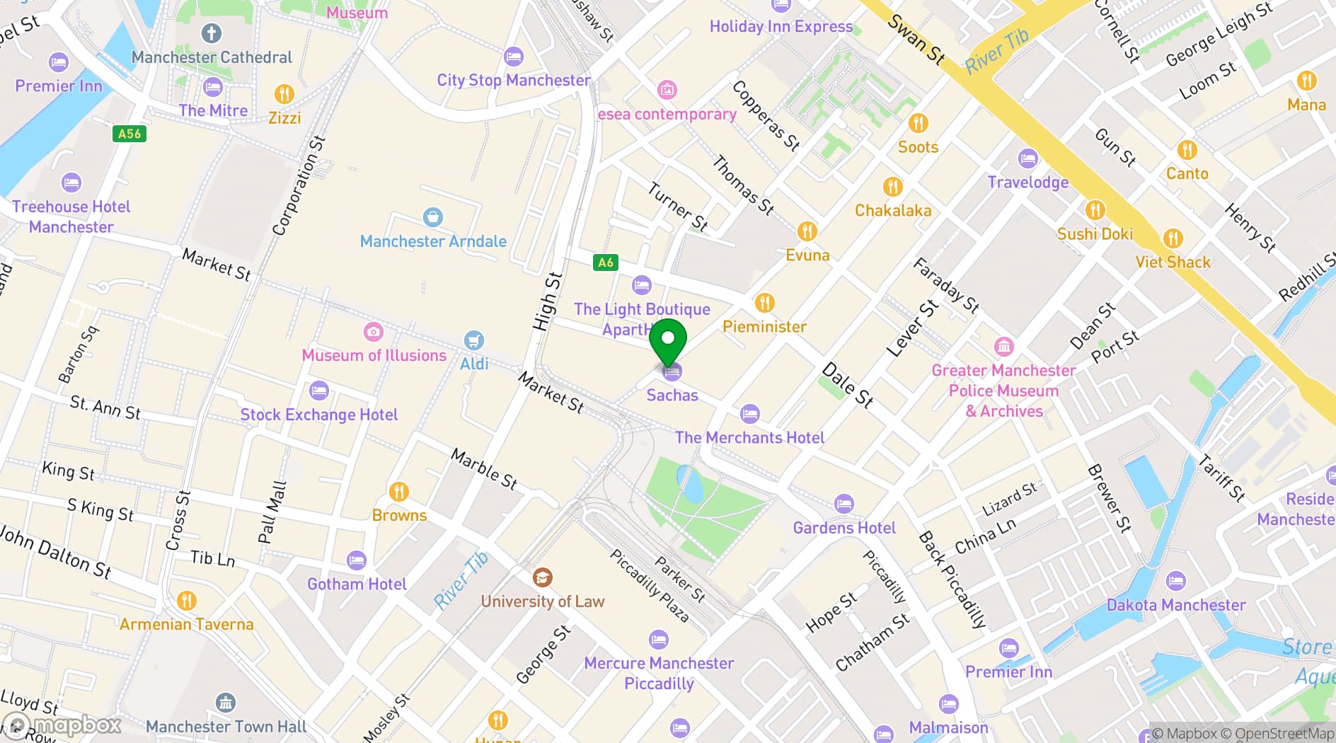 Map showing Britannia Sachas Hotel
