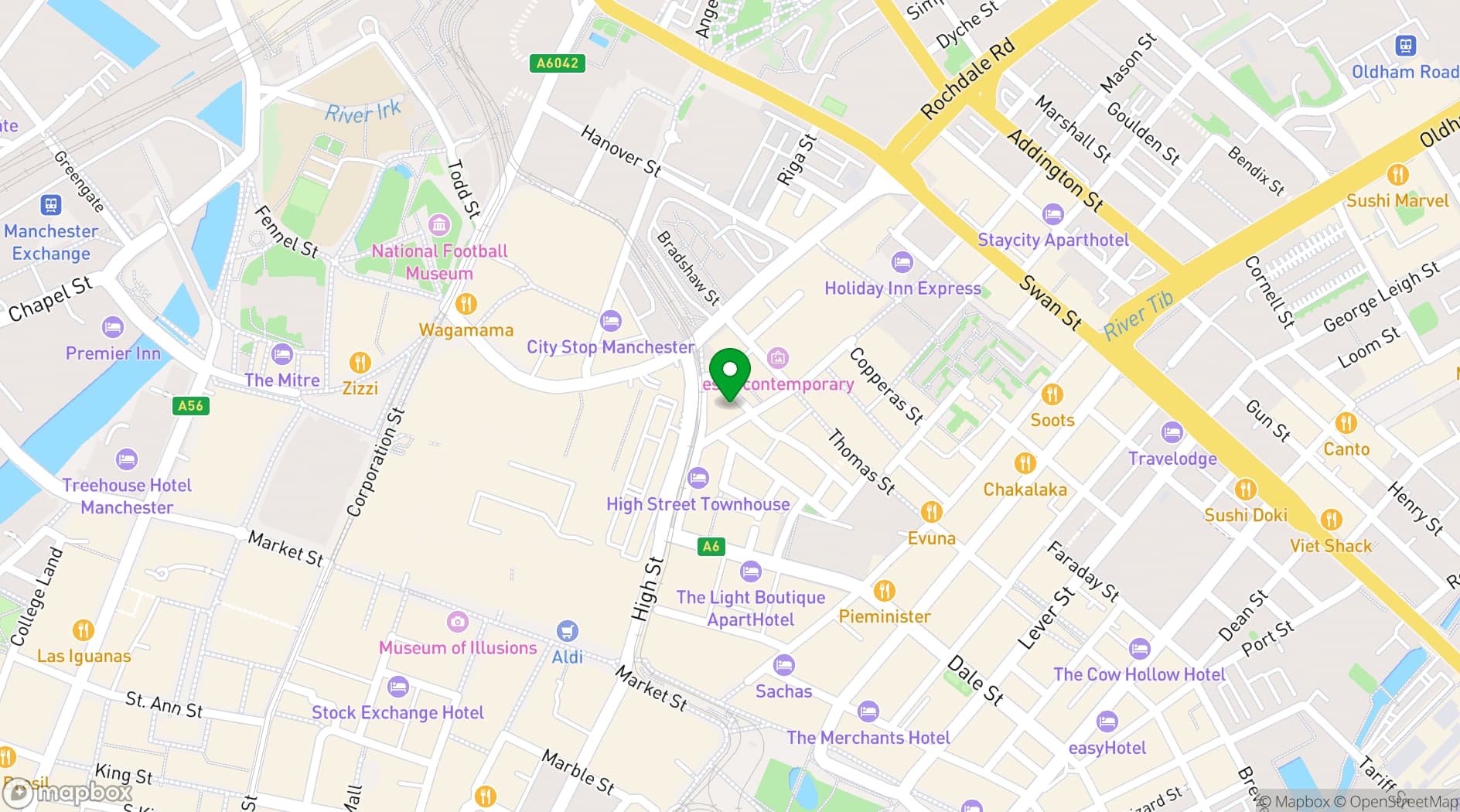 Map showing Shack Bar and Grill 