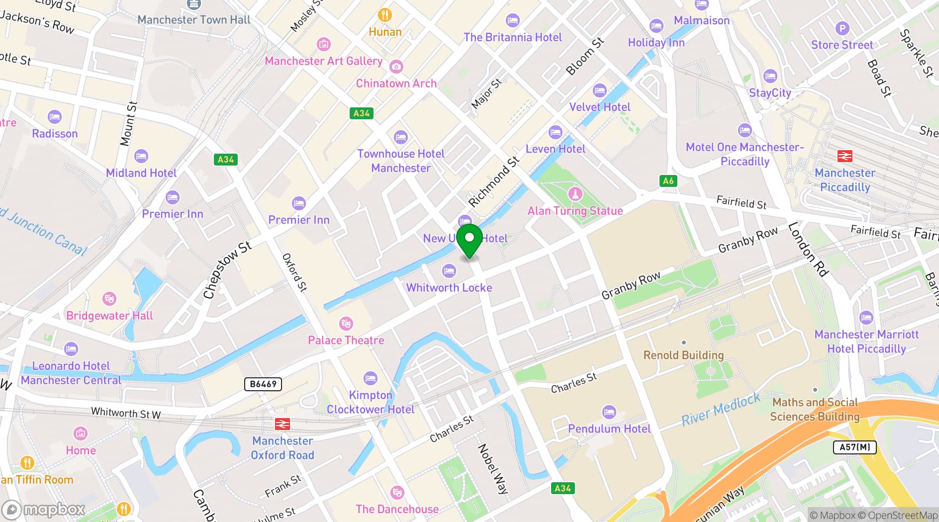 Map showing Whitworth Locke