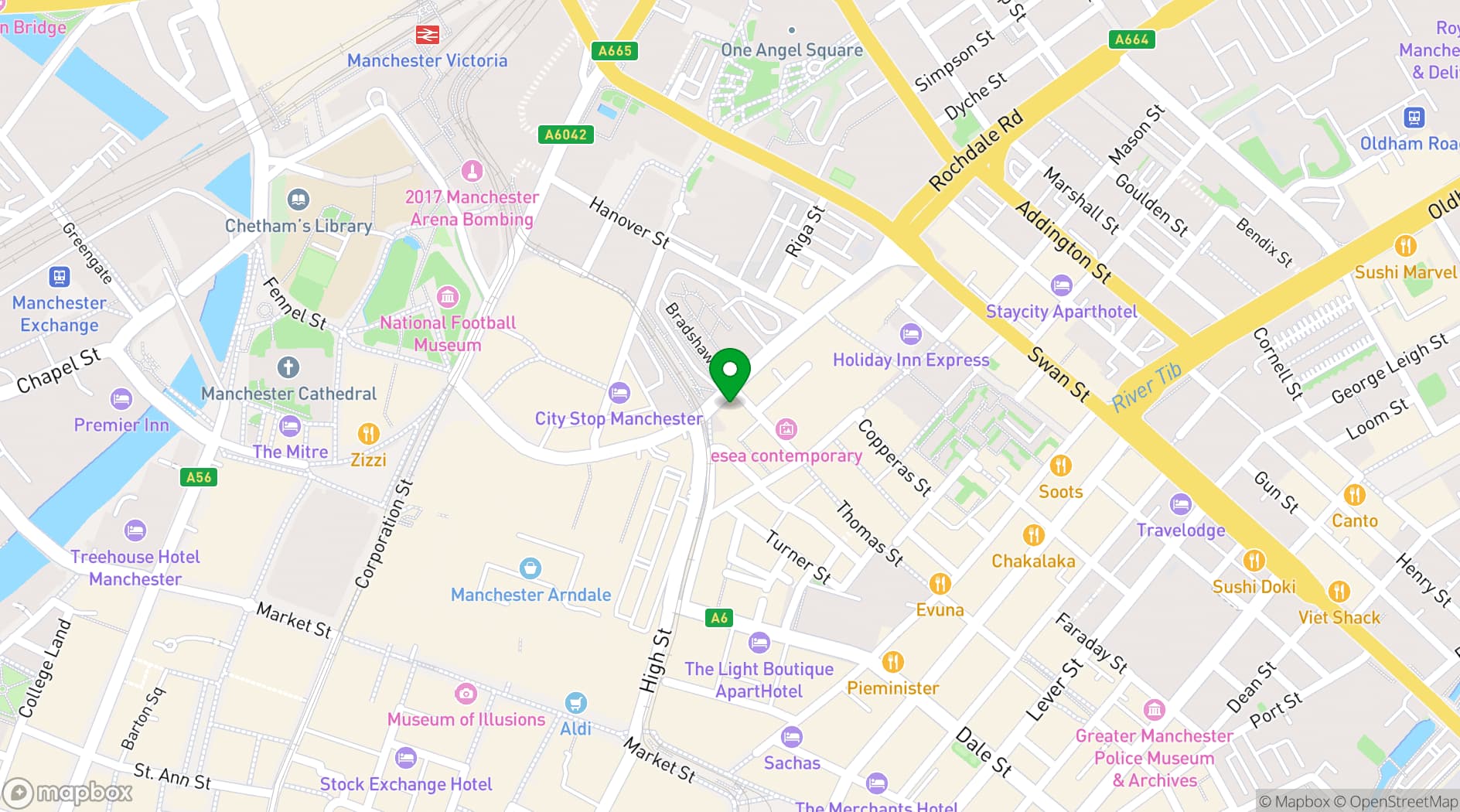 Map showing Lower Turks Head