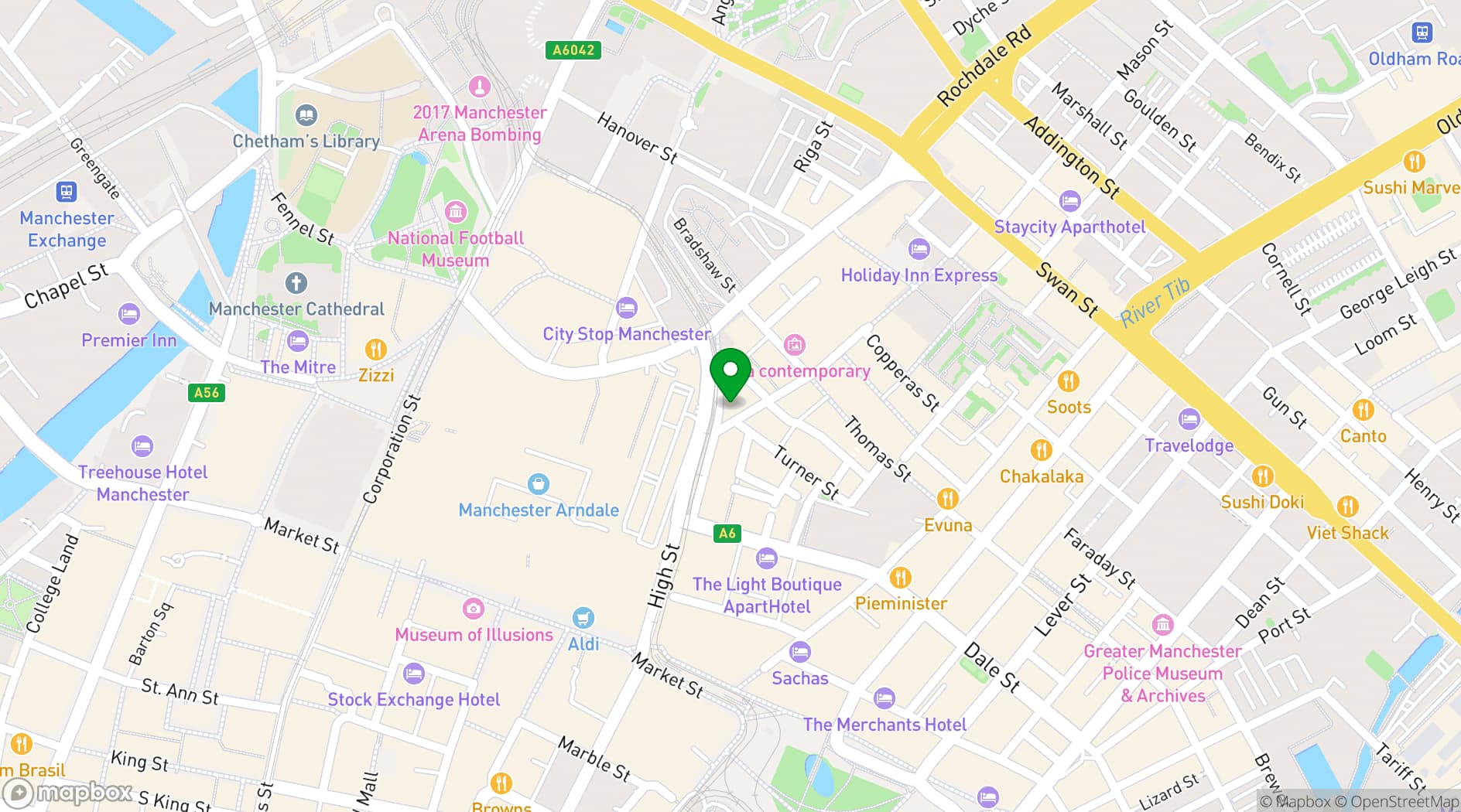 Map showing The Shack NQ