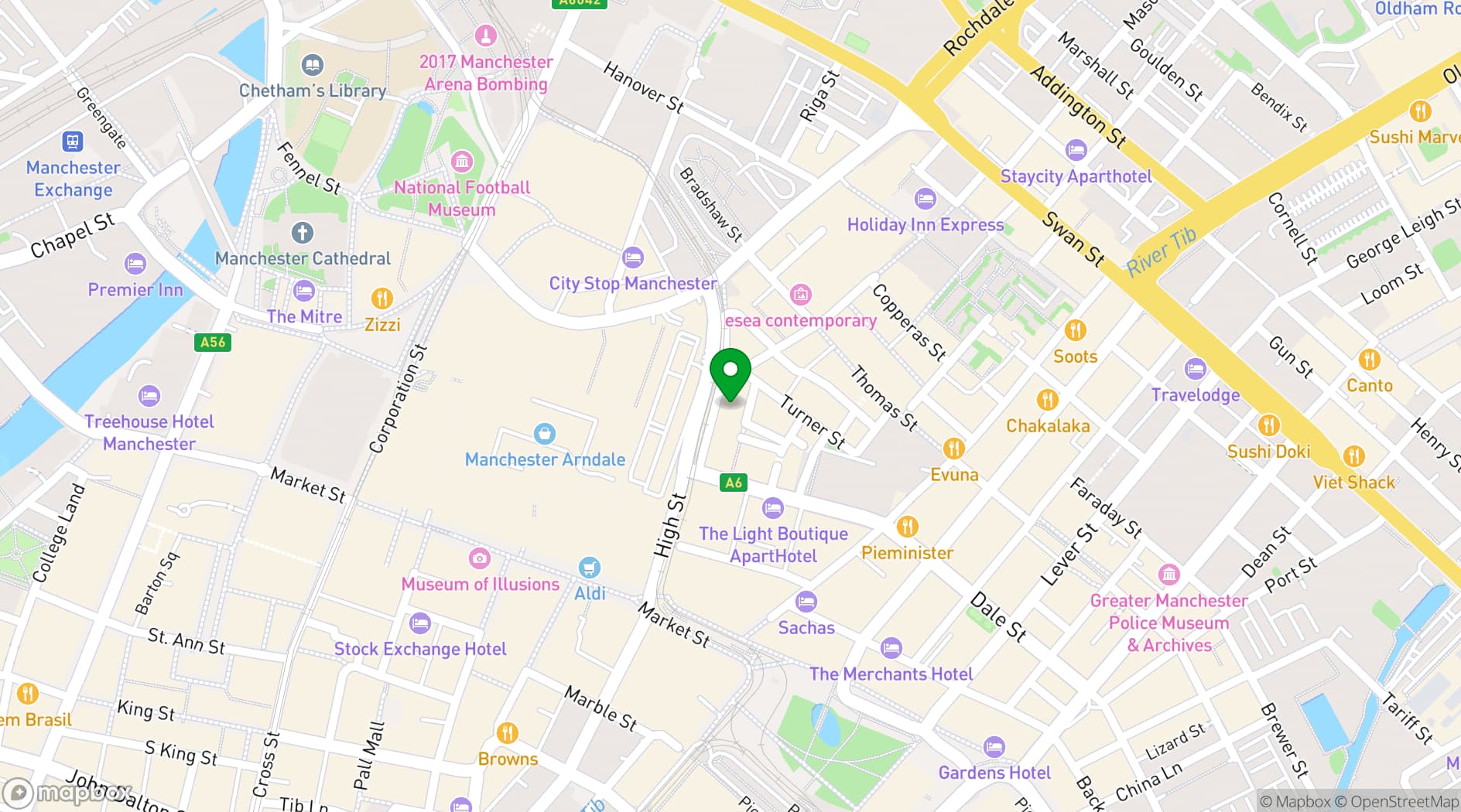 Map showing Maddison's Bar & Kitchen