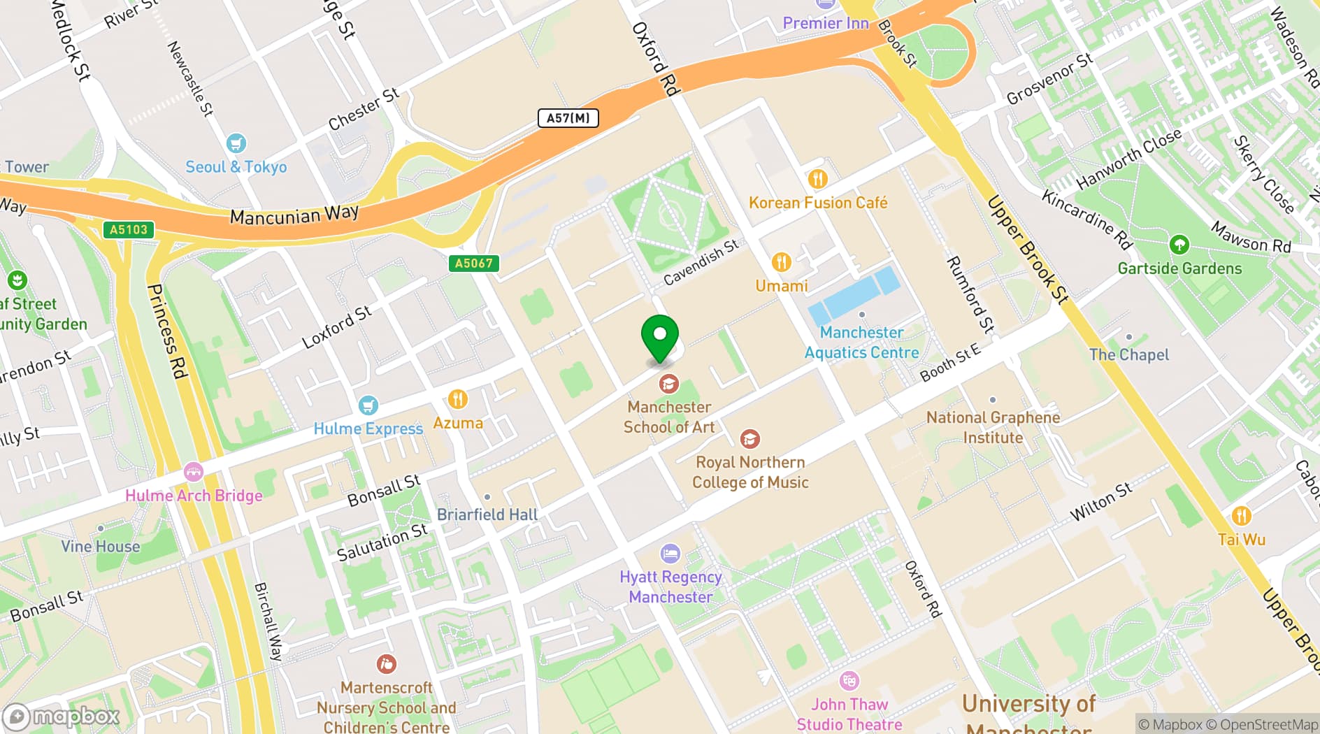 Map showing Benzie Building