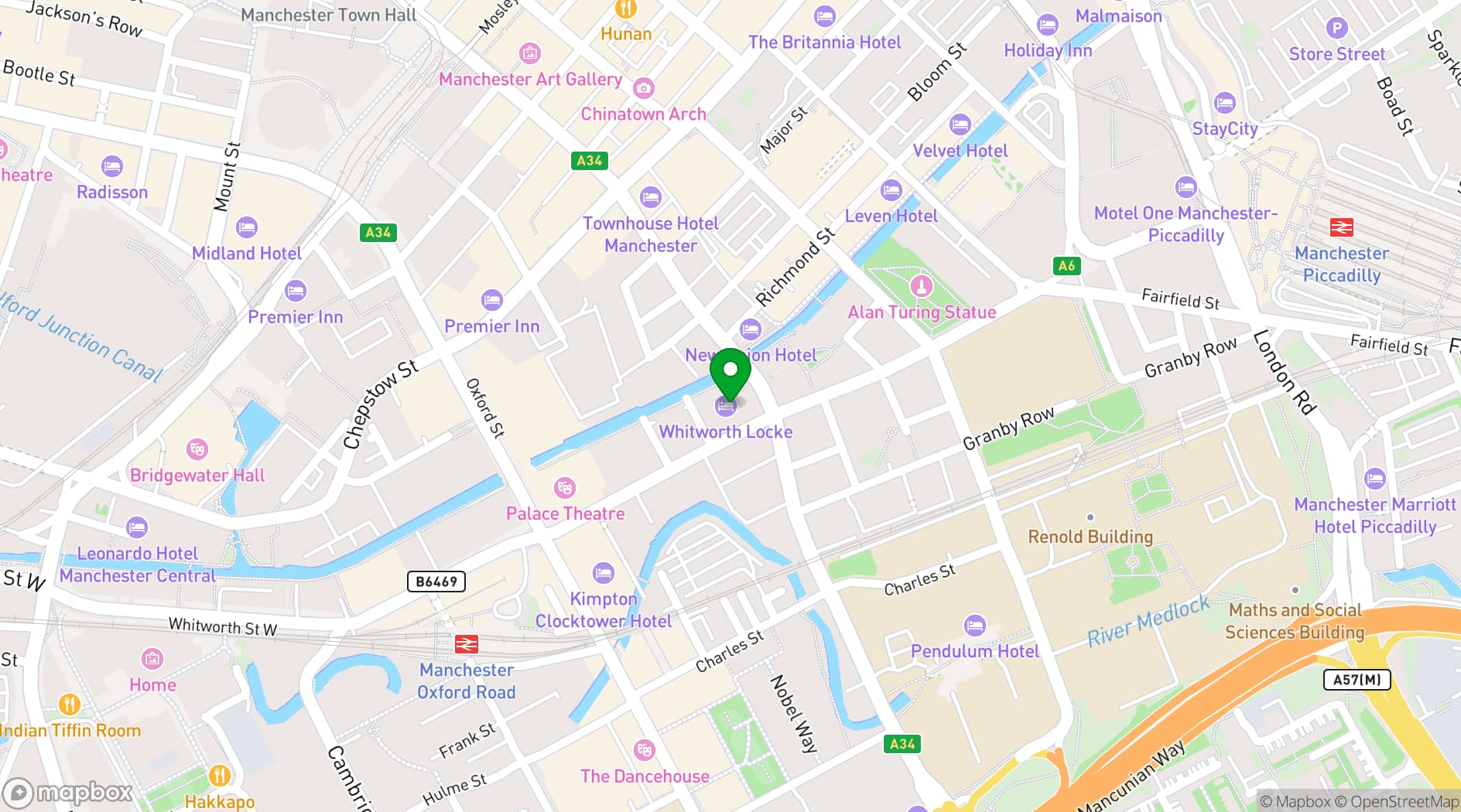Map showing The Cotton Factory