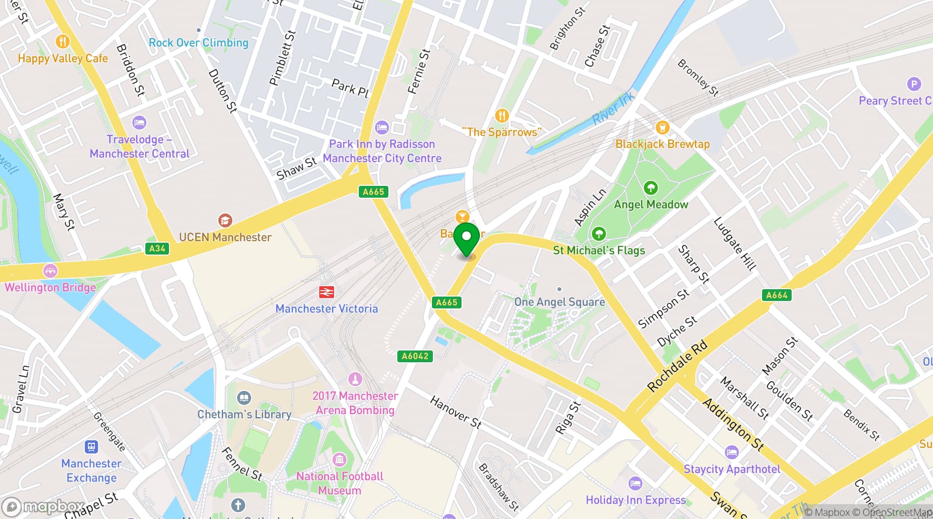 Map showing GFFdamian Dance Studio