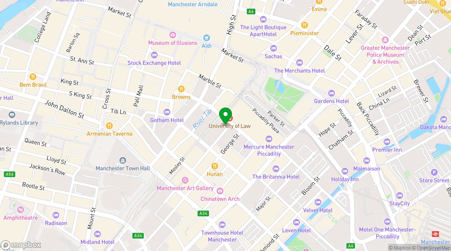 Map showing After Dark