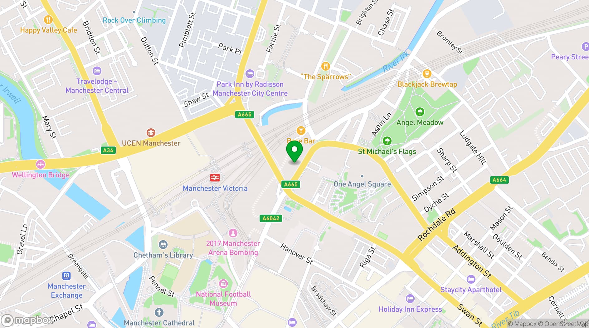 Map showing GFFDamian Dance Studio