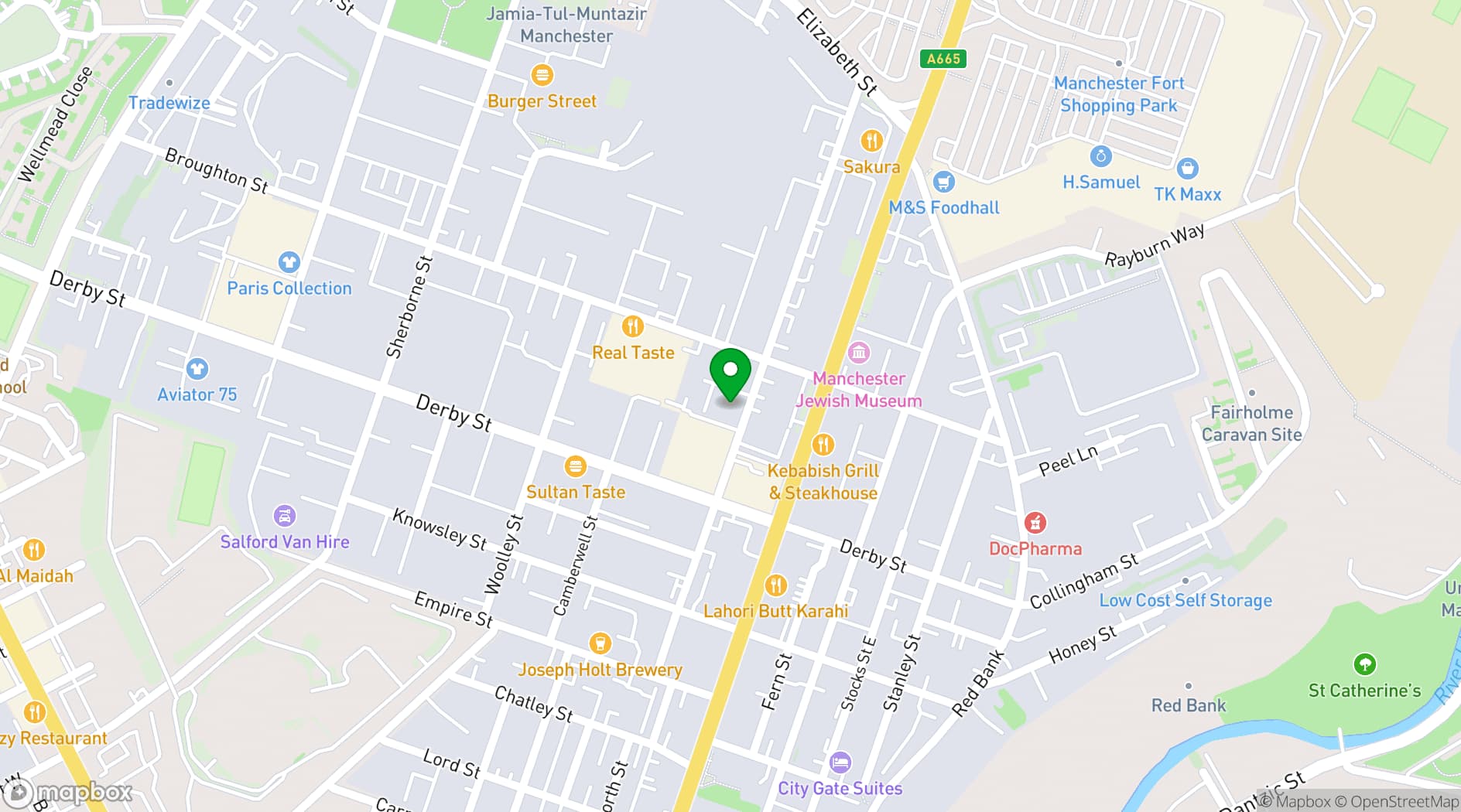Map showing The Yard MCR