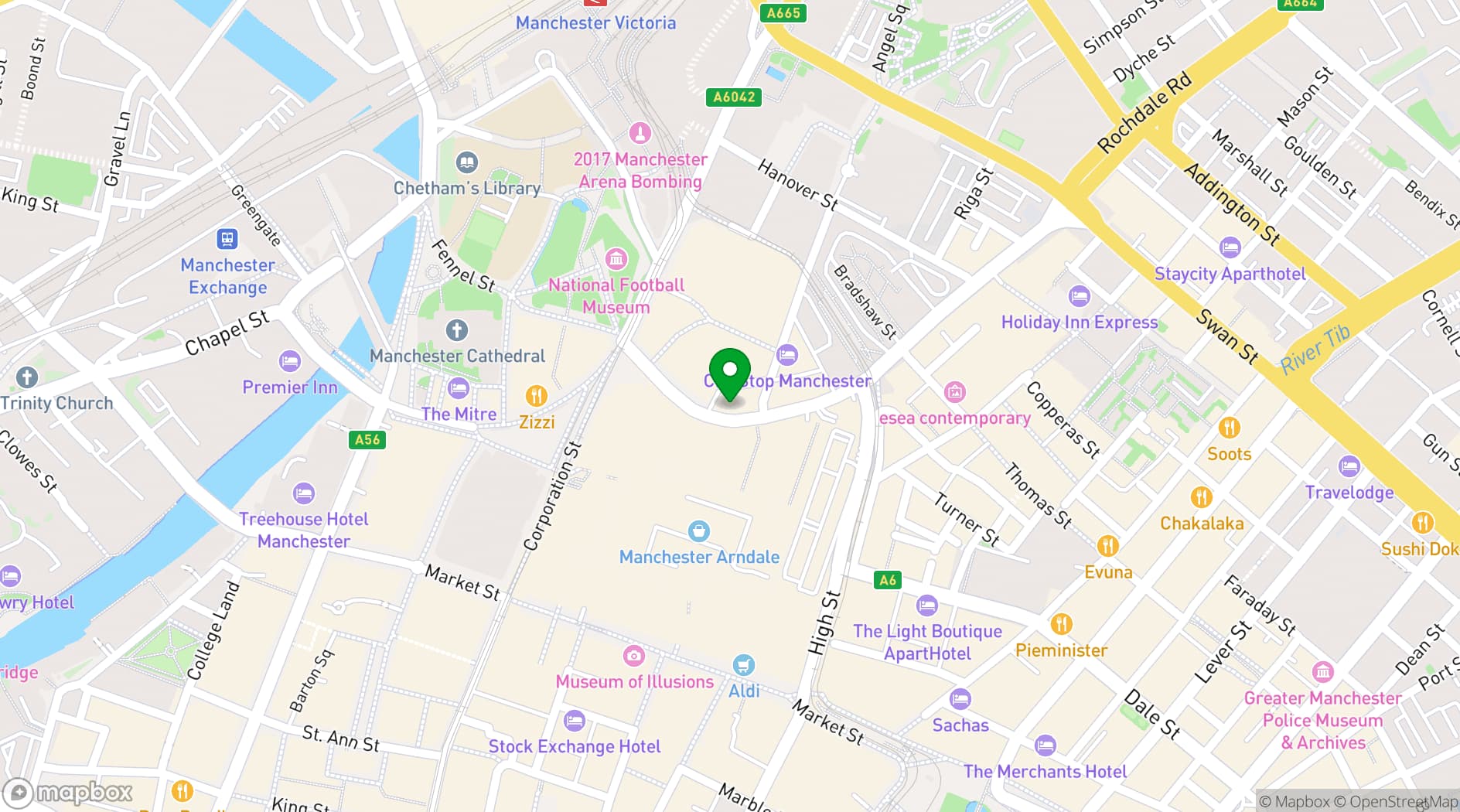 Map showing The MCR Lounge