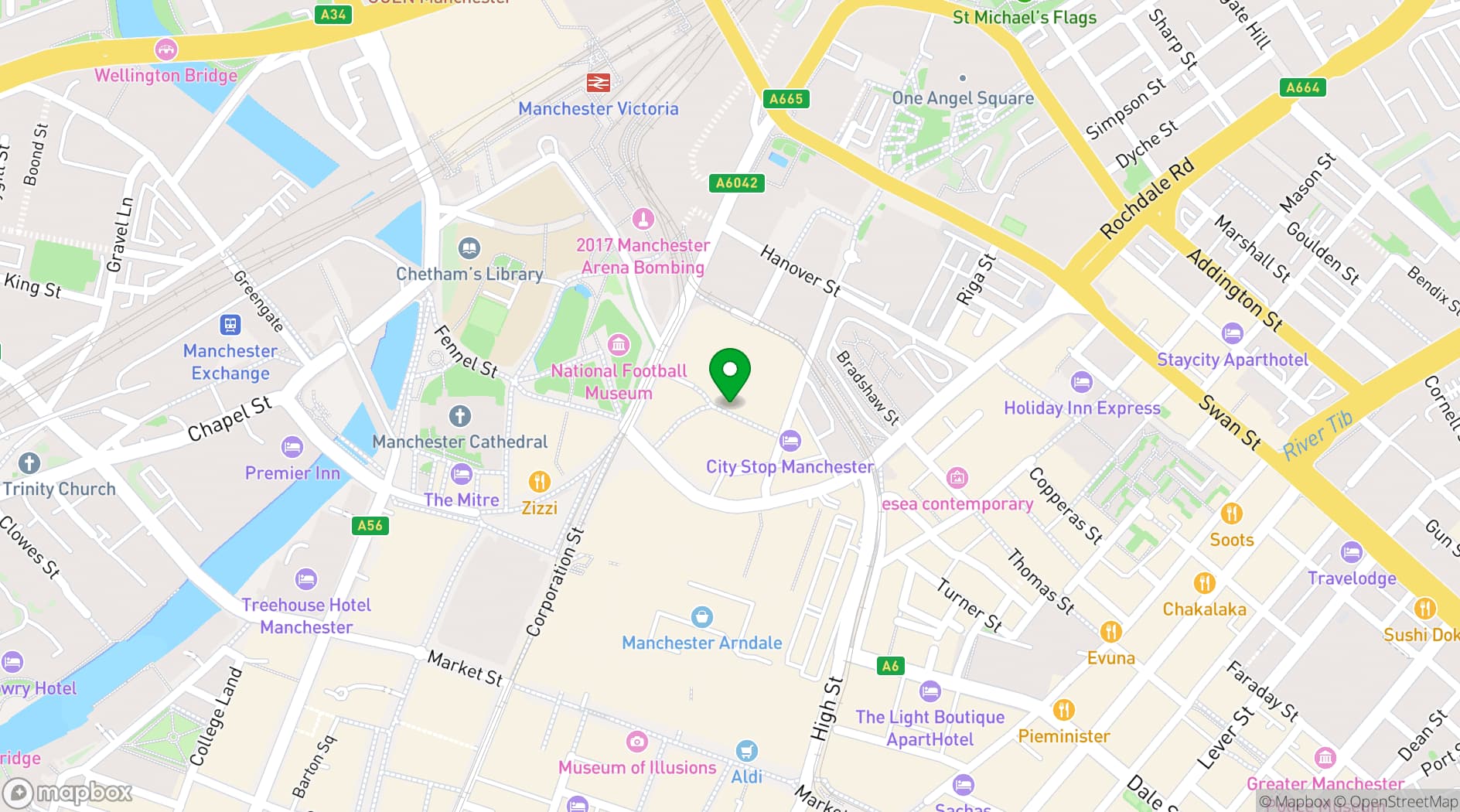 Map showing O'Neill's Printworks