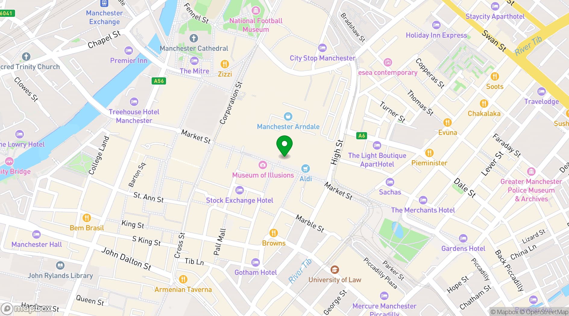 Map showing Immersive Gamebox Manchester