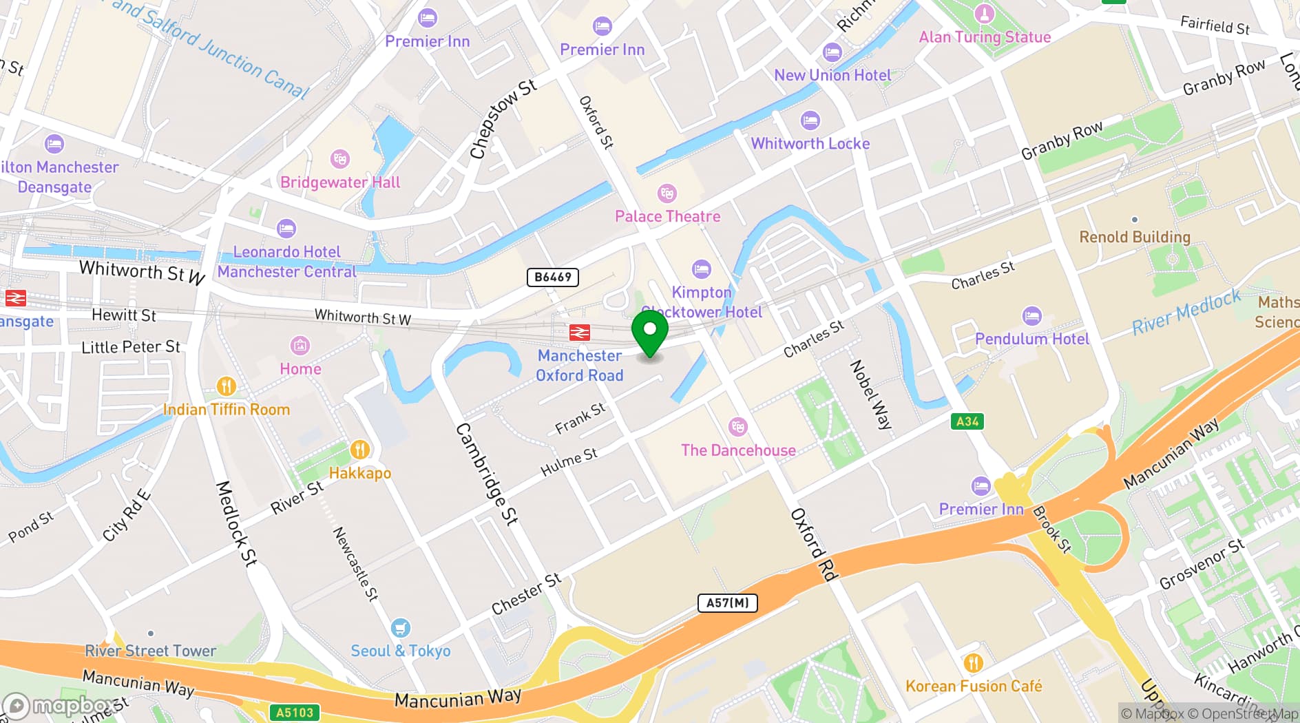 Map showing The Font