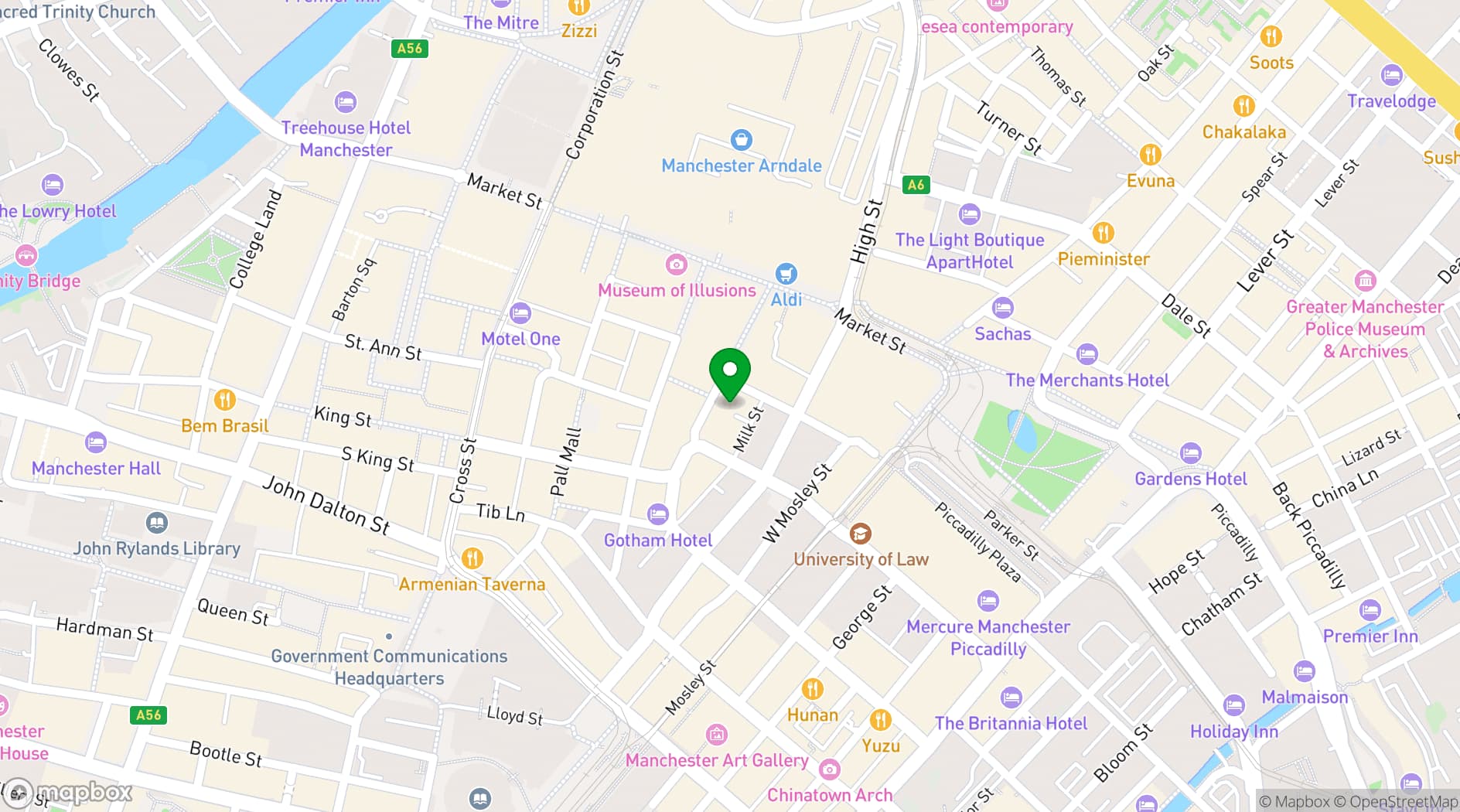 Map showing Colony Spring Gardens