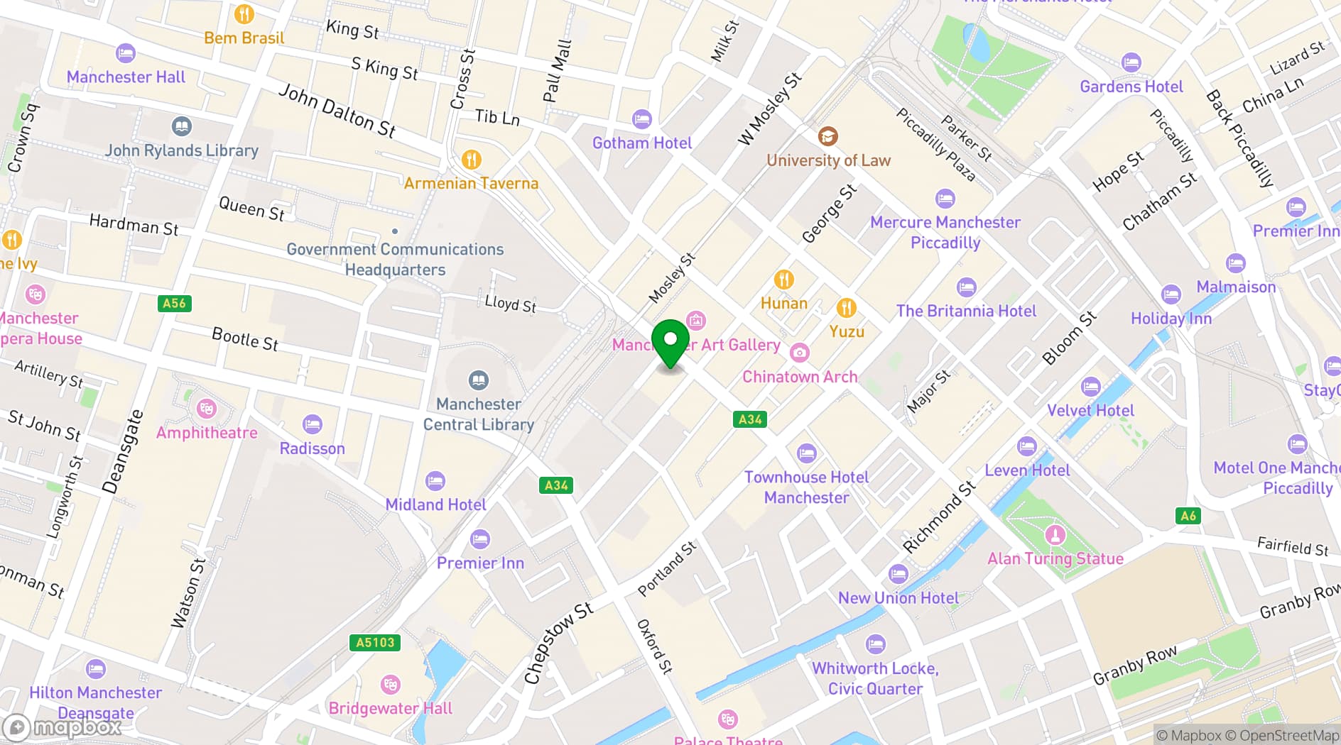 Map showing The Alan
