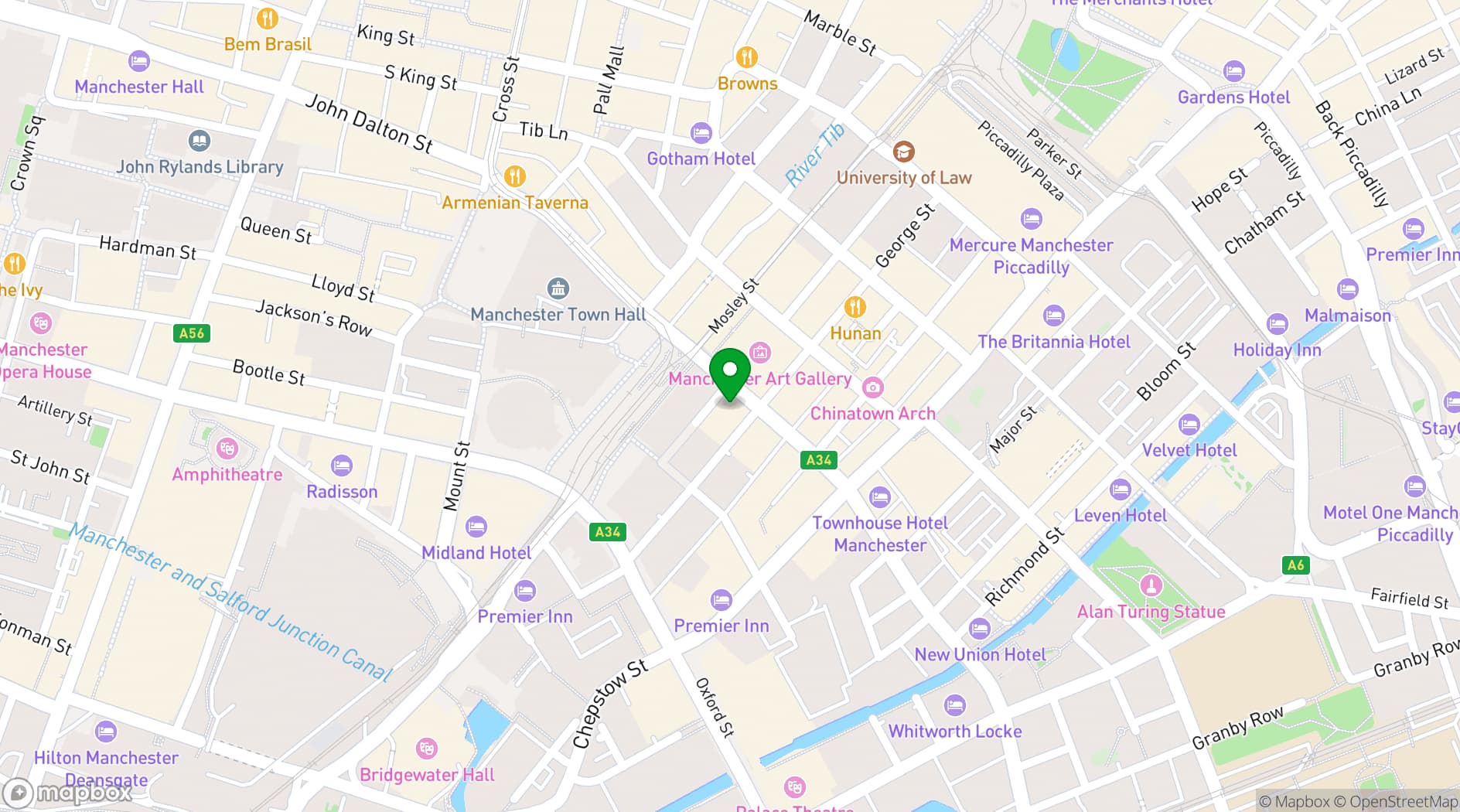 Map showing The Alan