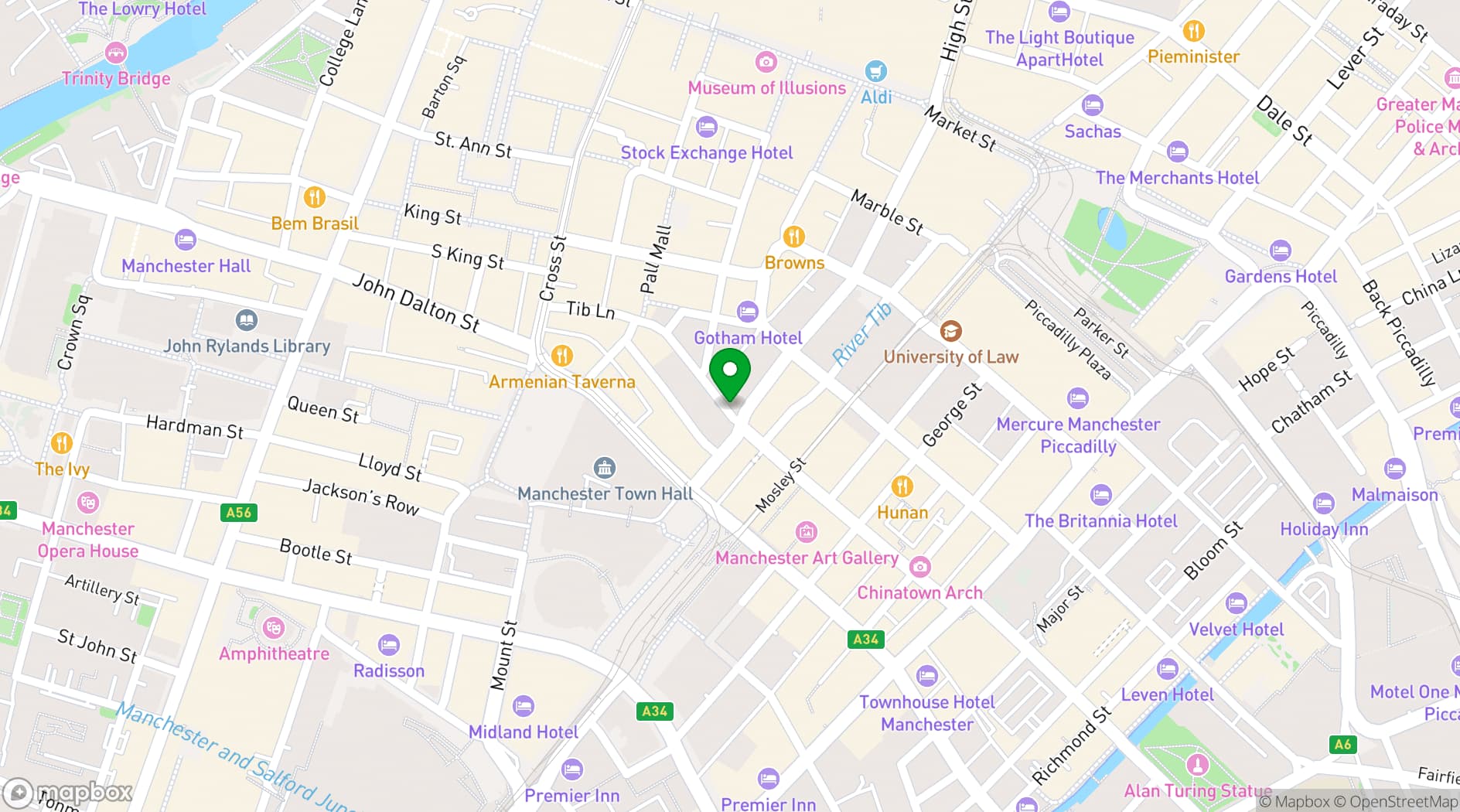Map showing incspaces Barcelona Office