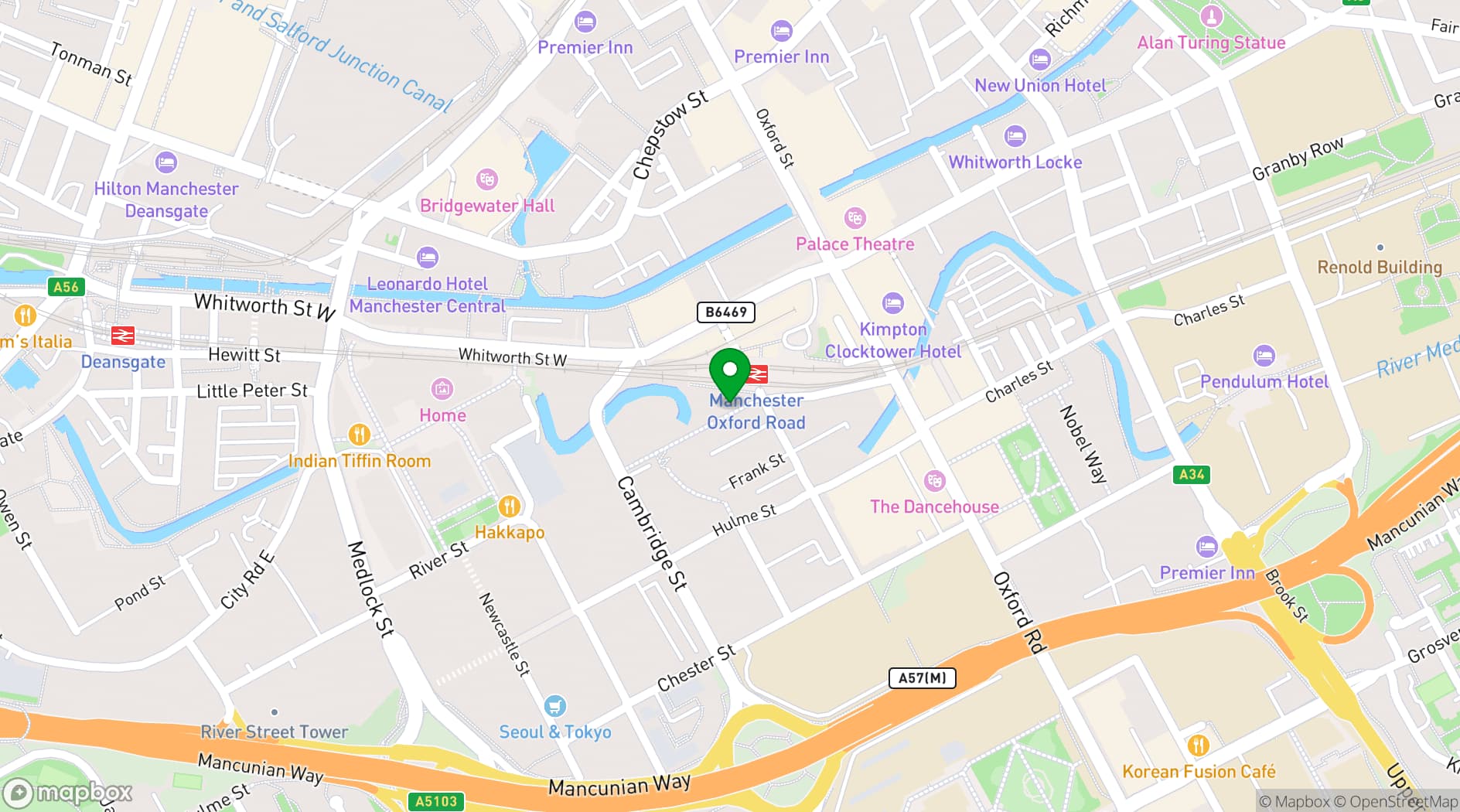 Map showing Brickhouse Social 